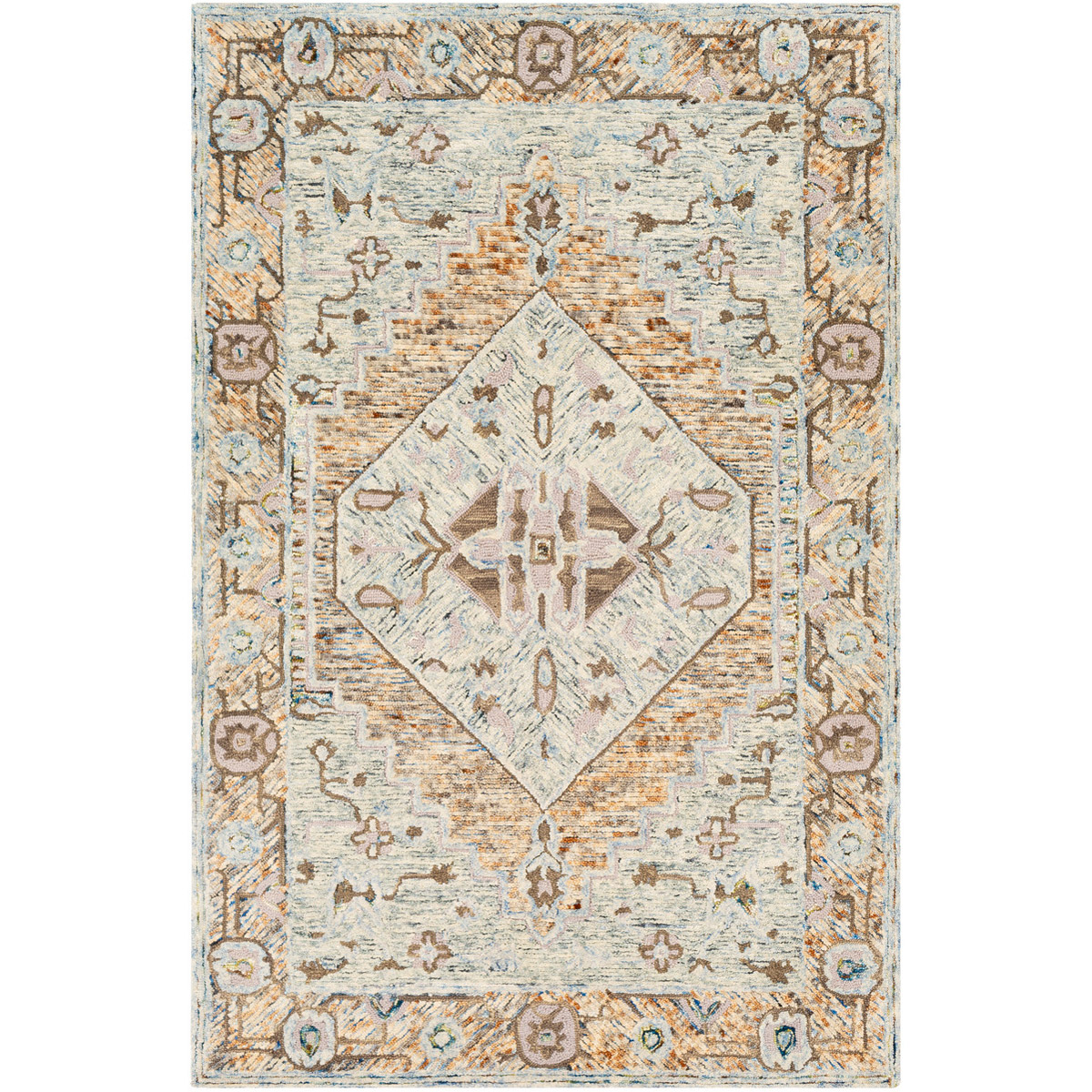 Avon 36 X 24 inch Light Gray/Khaki/Camel/Dark Blue/Taupe Rugs