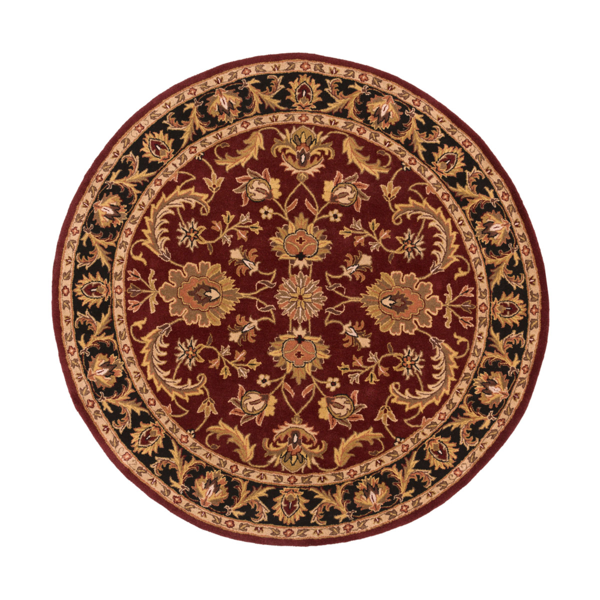 Arlo 72 X 72 inch Dark Brown/Mustard/Black/Clay Rugs, Round