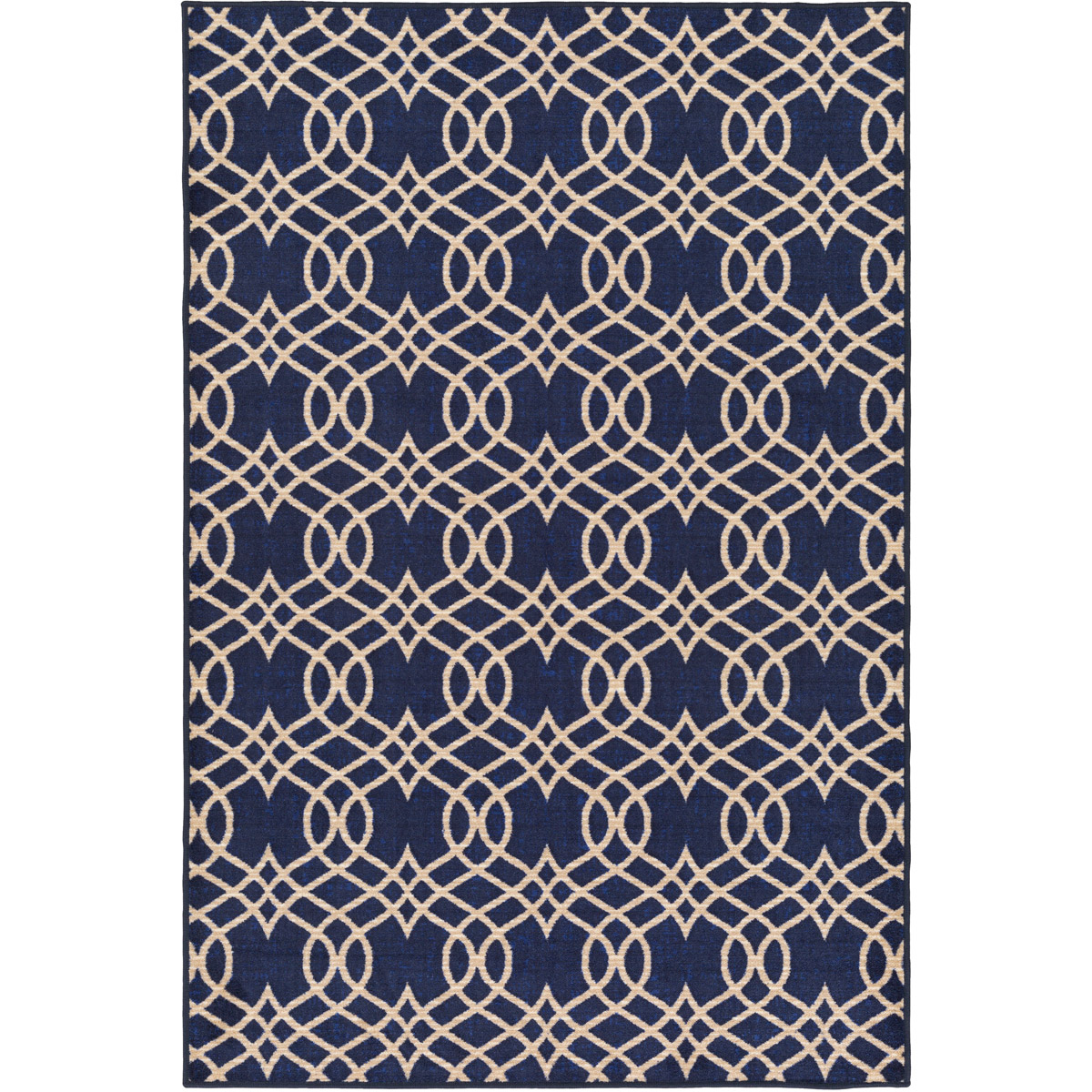 Sonya 36 X 22 inch Blue and Blue Area Rug, Nylon