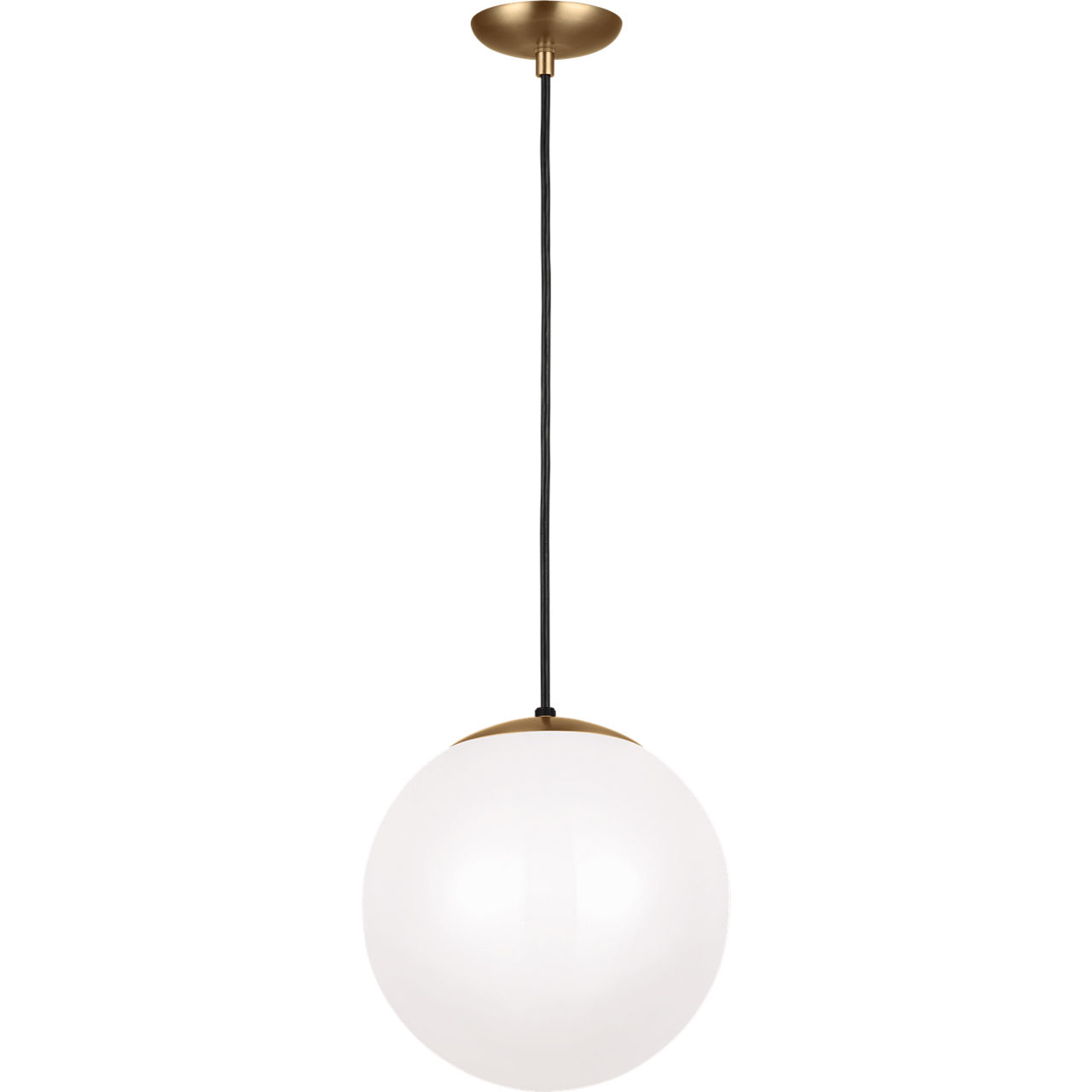 Leo - Hanging Globe 1 Light 12 inch Satin Aluminum Pendant Ceiling Light