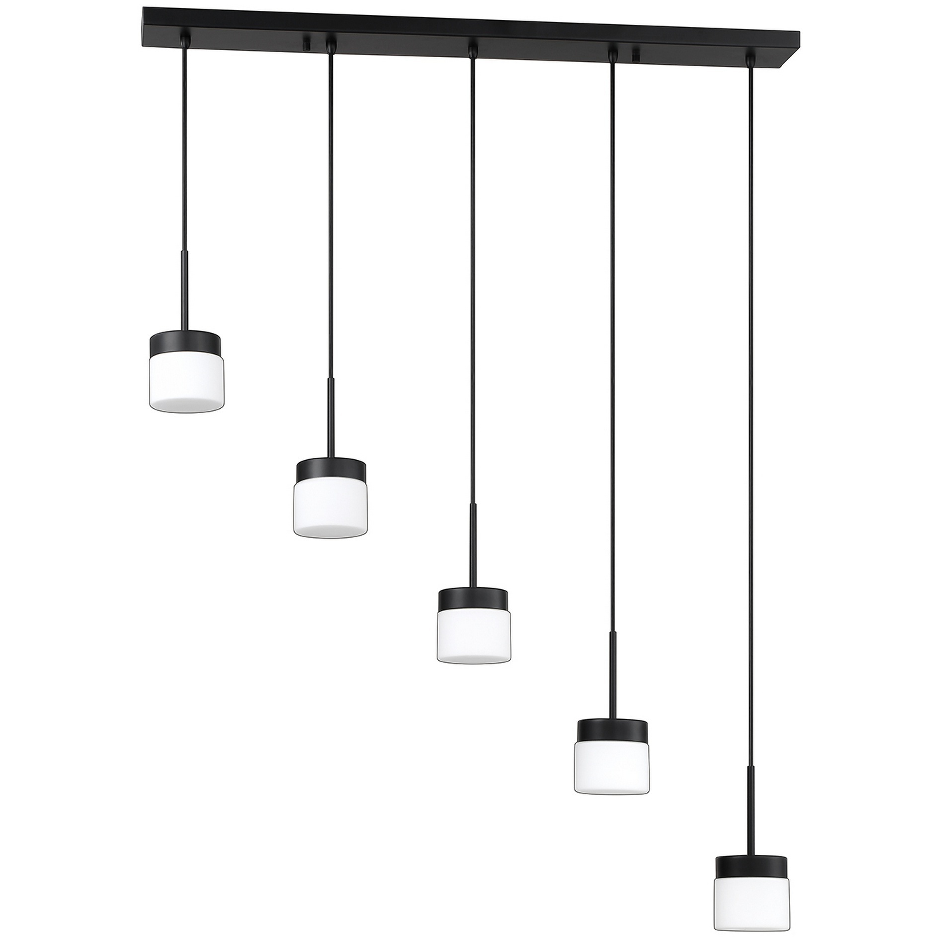Nuon 5 Light 37.8 inch Black Black Bar Ceiling Light