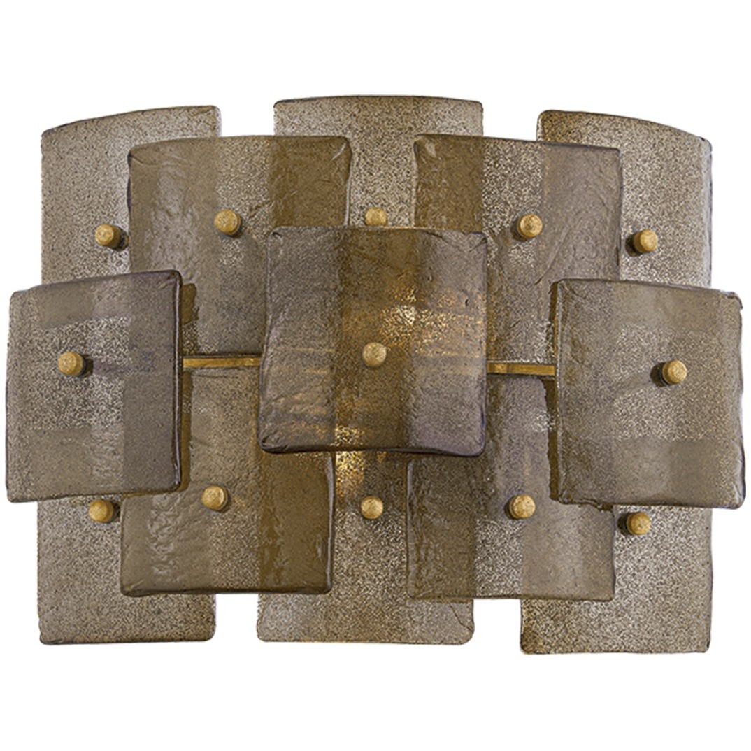 Jacik 2 Light 14 inch Patina Gold Leaf Wall Sconce Wall Light