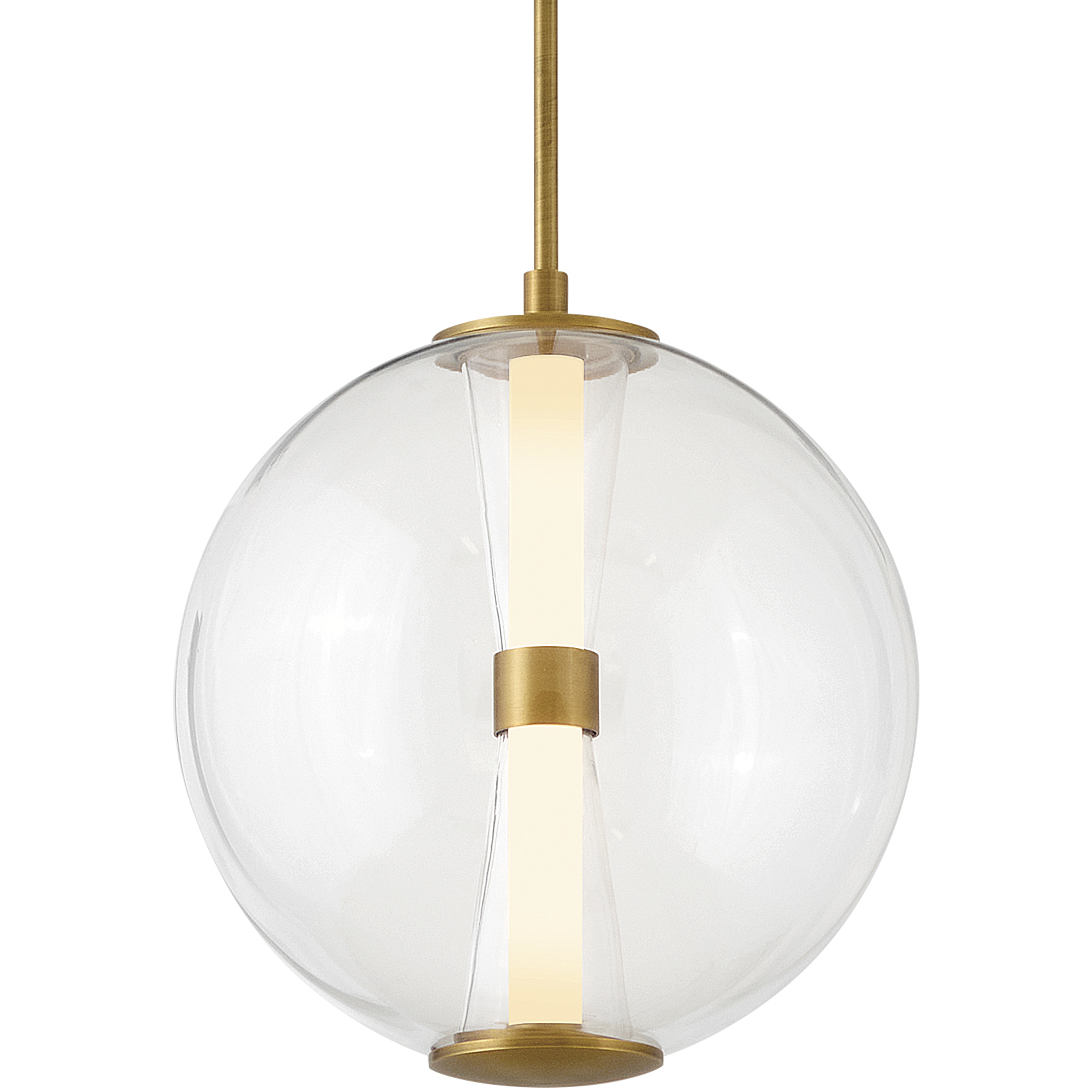 Elin LED 14 inch Lacquered Brass Pendant Ceiling Light