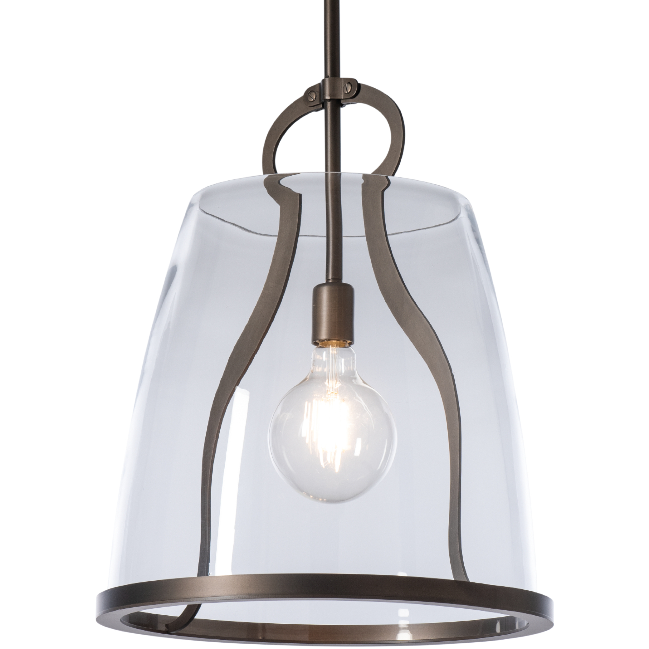 Caliper 1 Light 16.3 inch Black Pendant Ceiling Light in Clear, Large