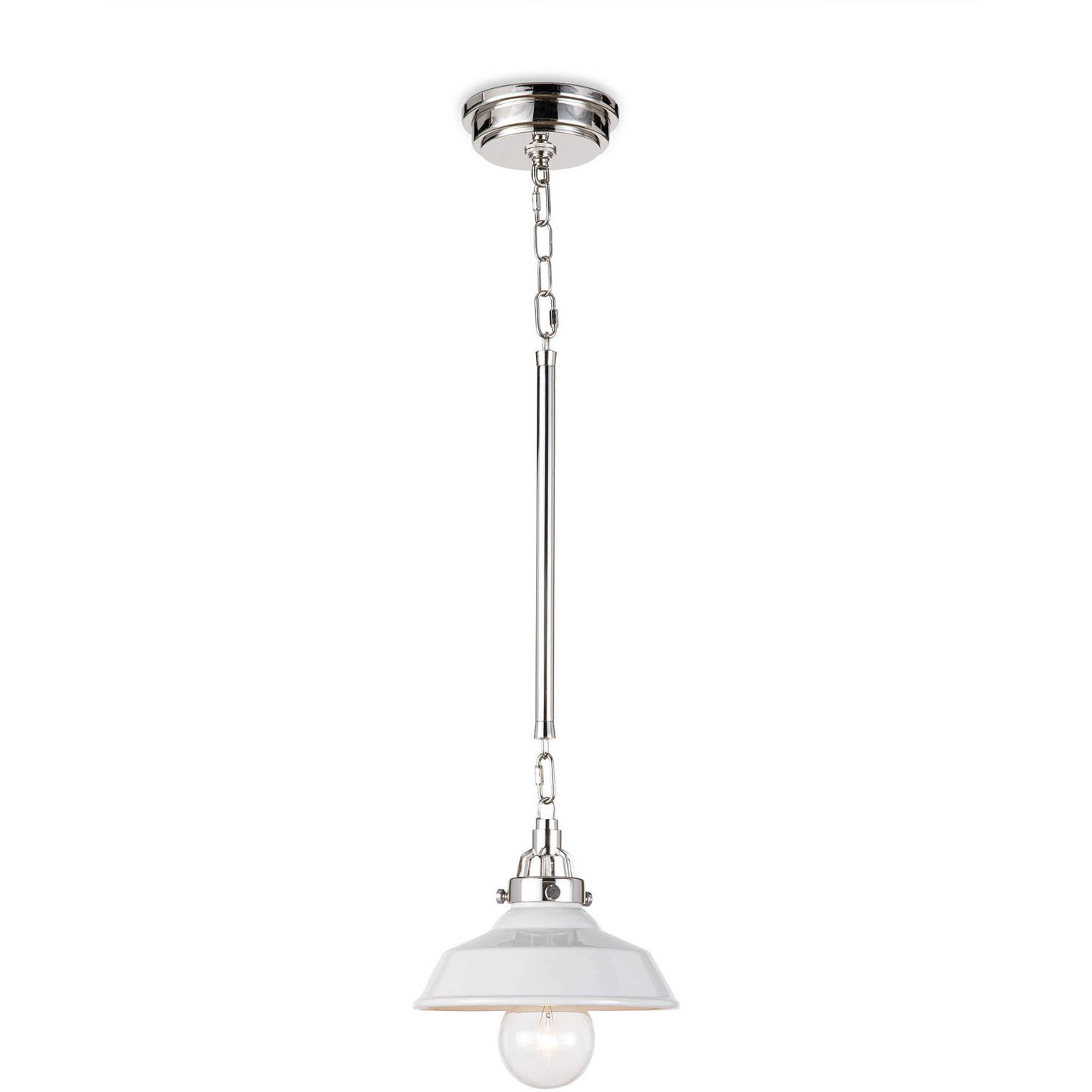 Maine 1 Light 8.5 inch White Pendant Ceiling Light, Small