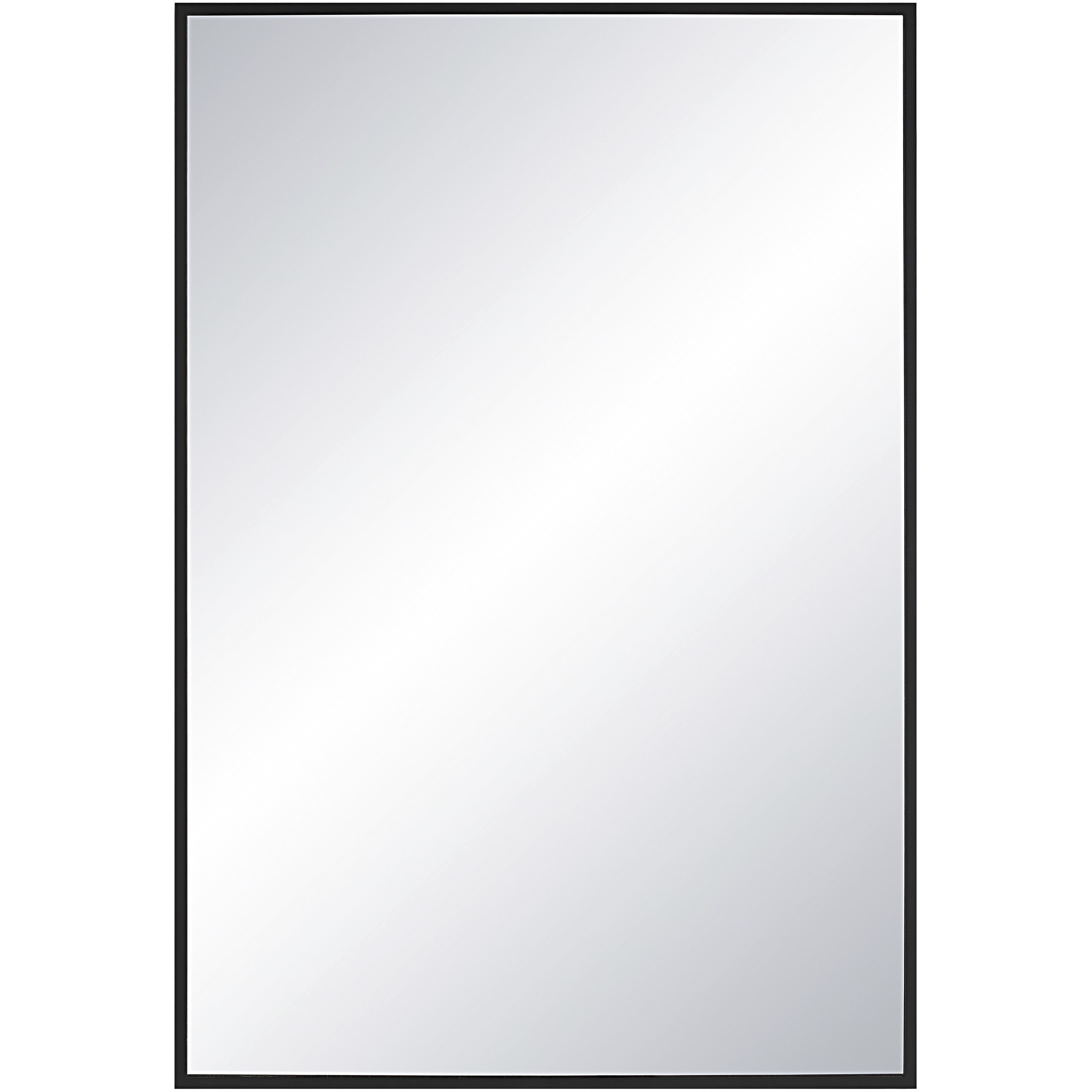 Gasel 30 X 20 inch Matte Black Wall Mirror