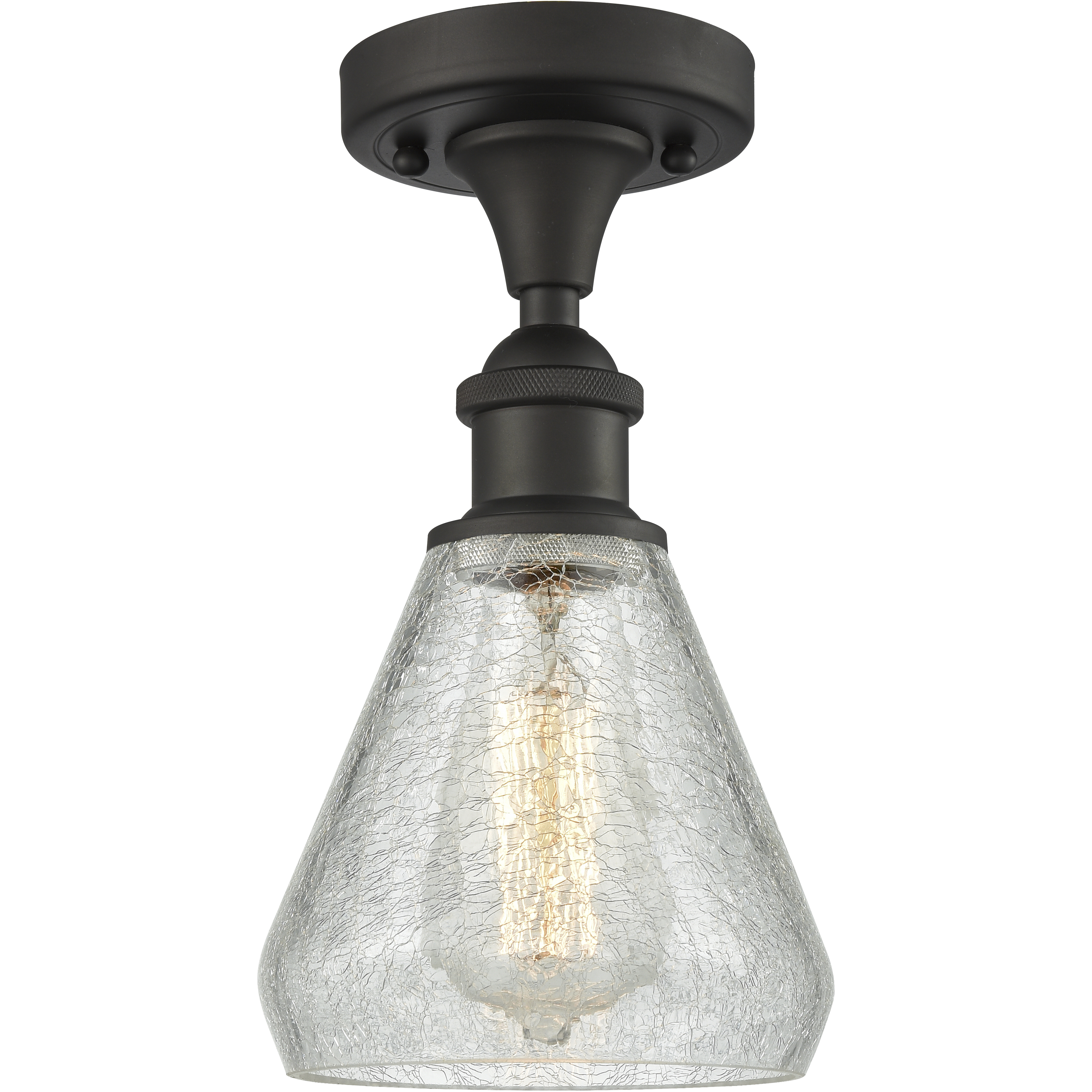 Edison Conesus 1 Light 6 inch Oil Rubbed Bronze Semi-Flush Mount Ceiling Light
