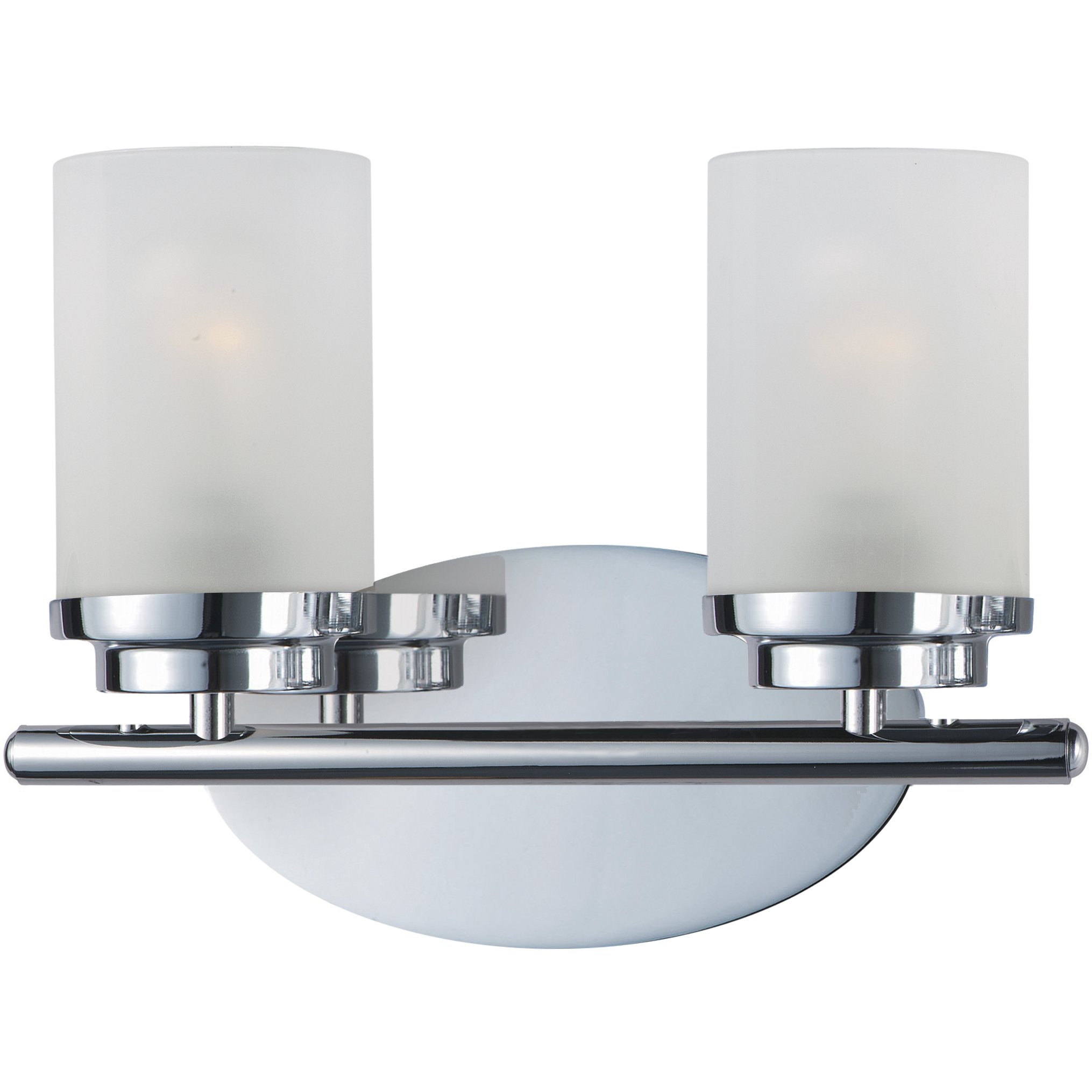 Corona 2 Light 12 inch Polished Chrome Bath Vanity Wall Light in Frosted