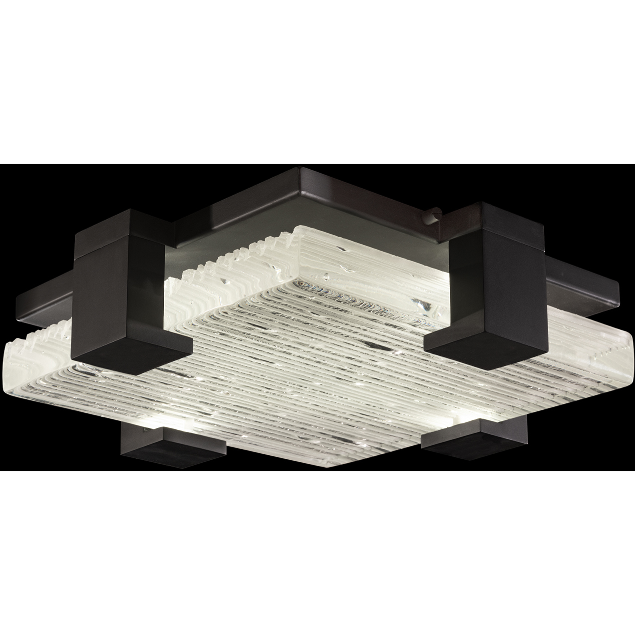 Terra 4 Light 16.75 inch Black Flush Mount Ceiling Light