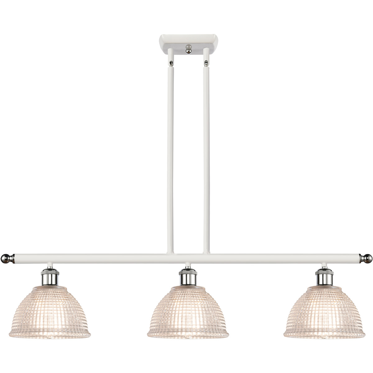 Ballston Arietta LED 36 inch White and Polished Chrome Island Light Ceiling Light, Ballston