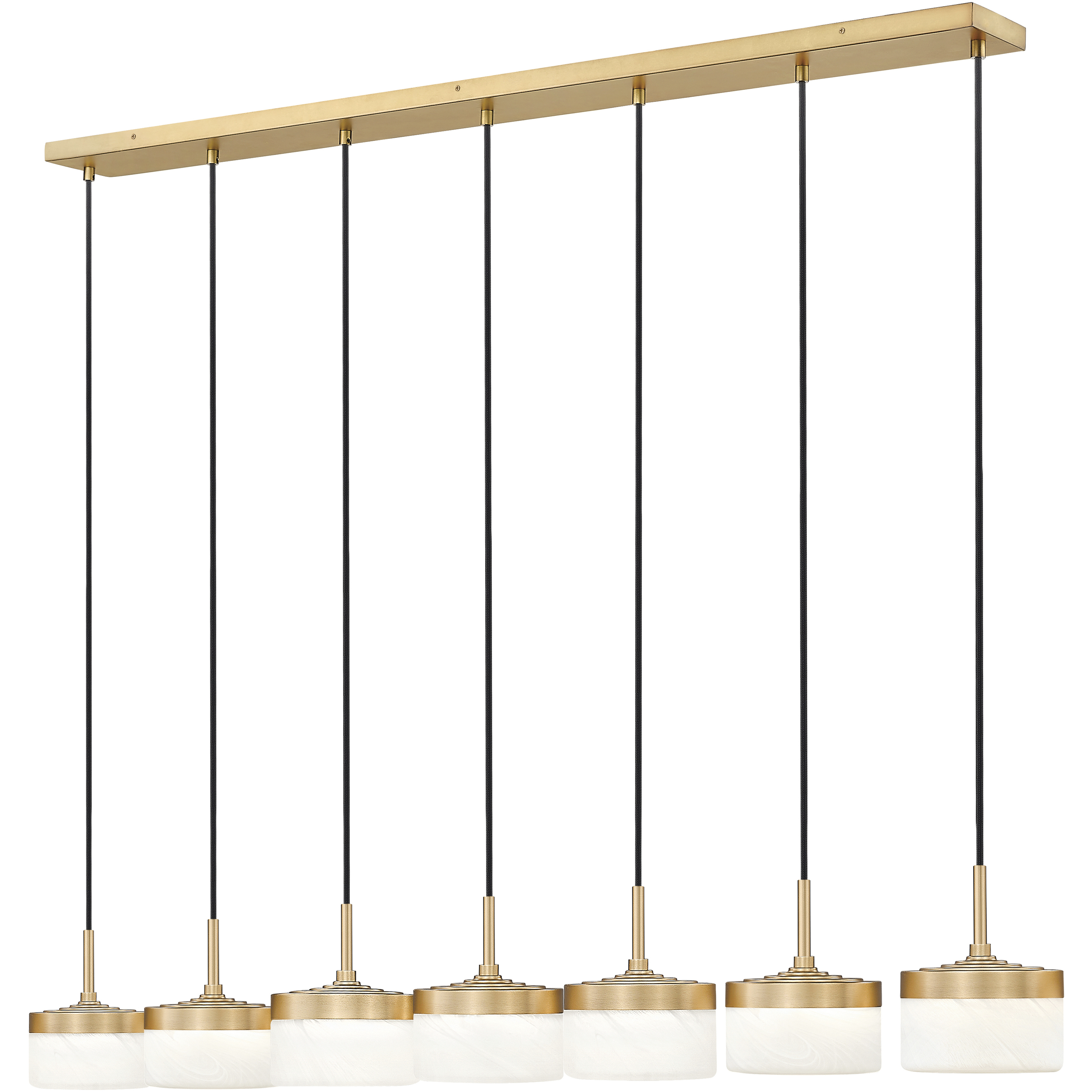 Renaud LED 58.75 inch Modern Gold Linear Chandelier Ceiling Light