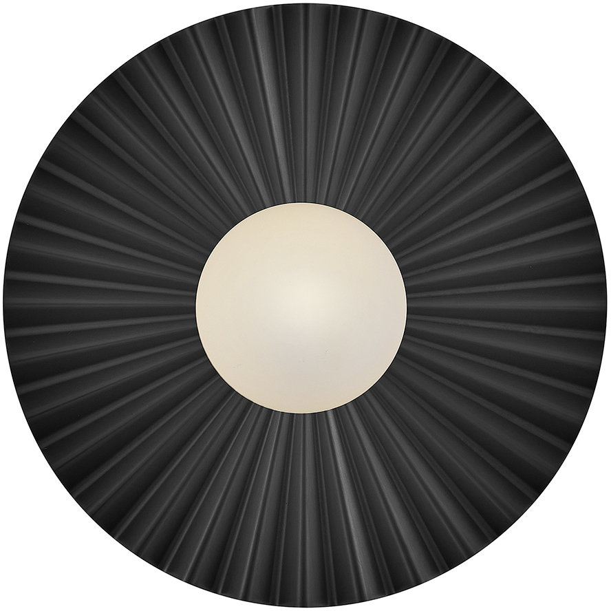 Stevie 1 Light 13.75 inch Black Flush Mount Ceiling Light, Medium