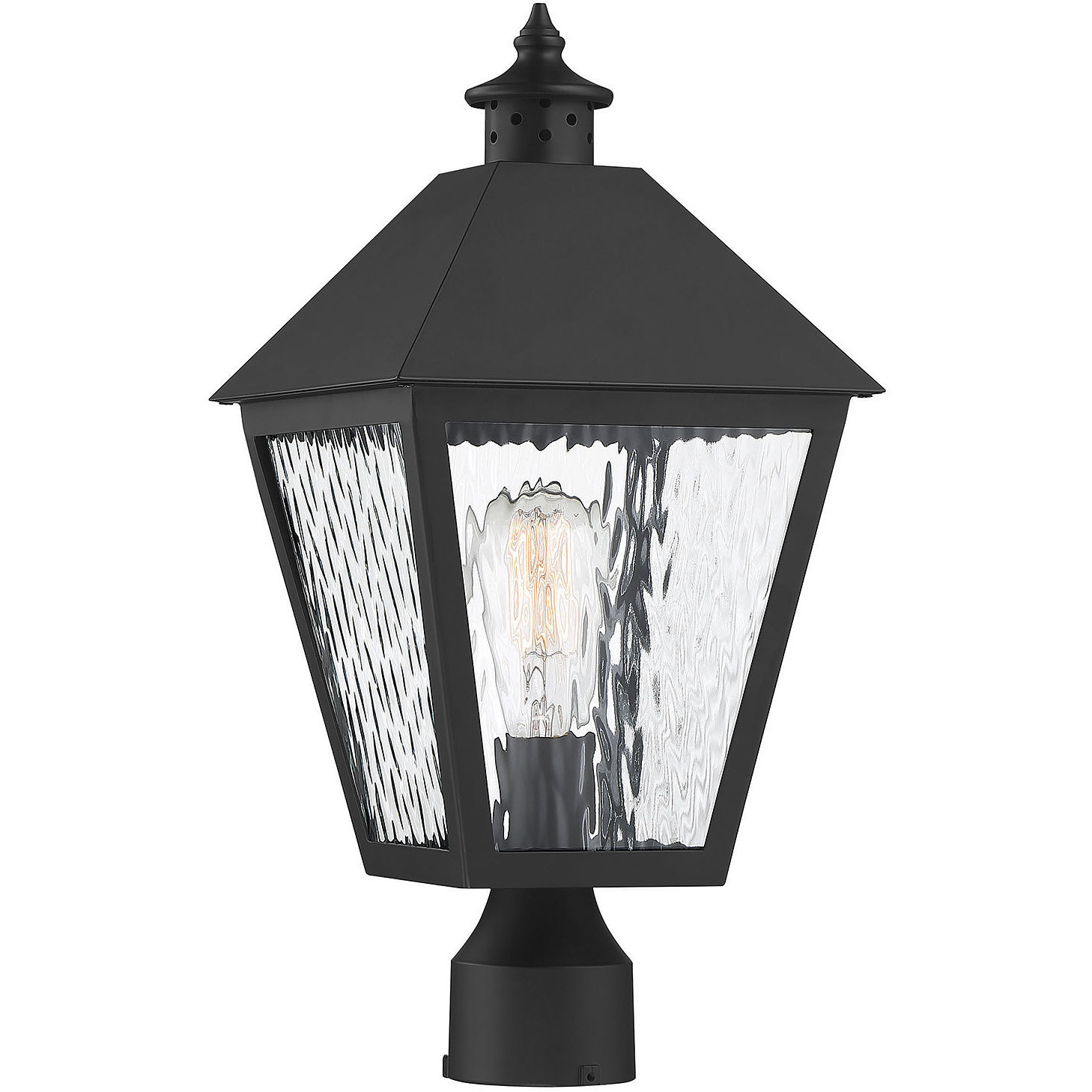 Harrison 1 Light 19 inch Matte Black Outdoor Post Lantern