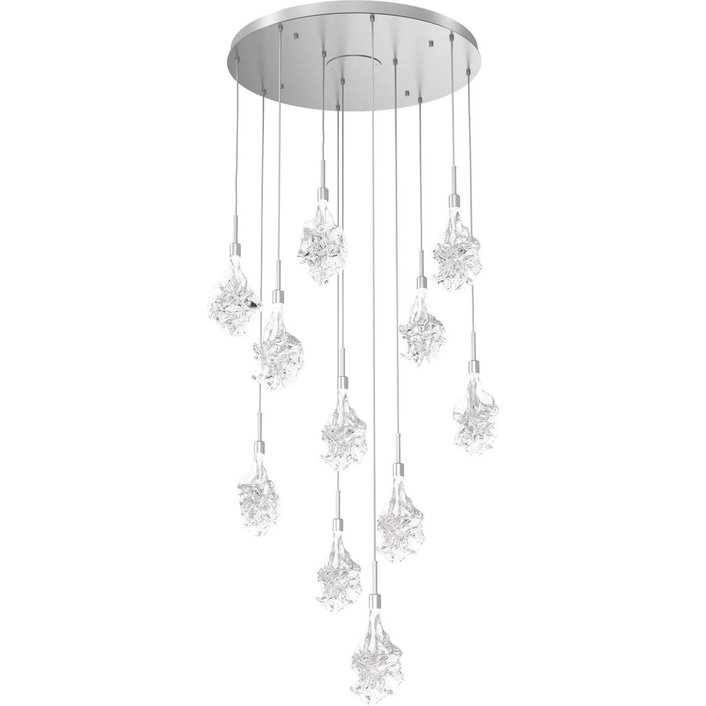 Blossom LED 33.1 inch Classic Silver Chandelier Ceiling Light, Multi-Port