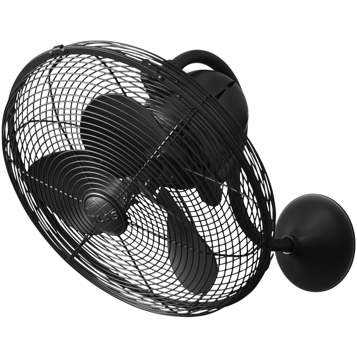 Atlas Laura 19.5 inch Matte Black Oscillating Wall Fan