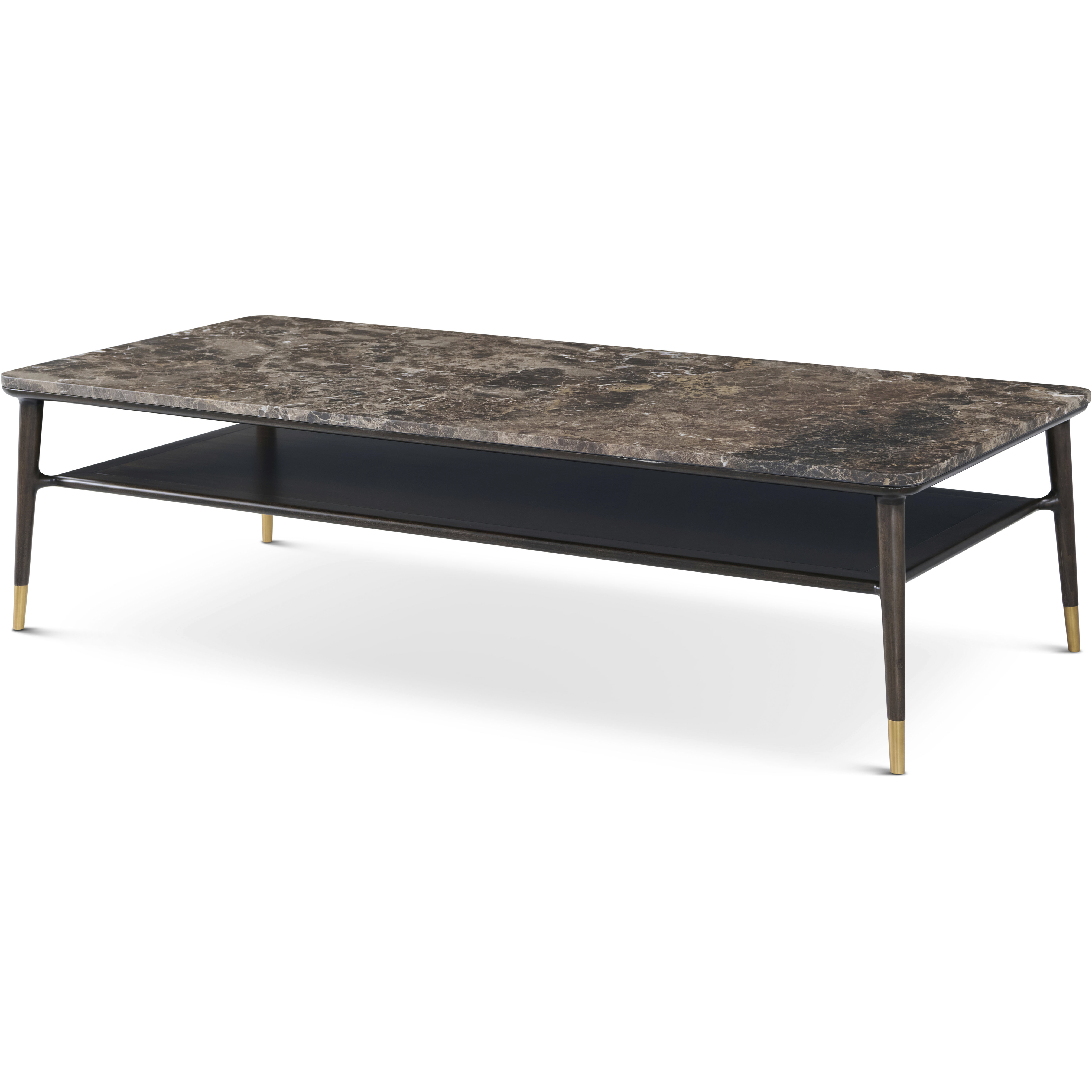 Stratton Street 64 X 30 inch Fumed Cocktail Table, Wooden, Marble, Rectangular, Spencer Green Park