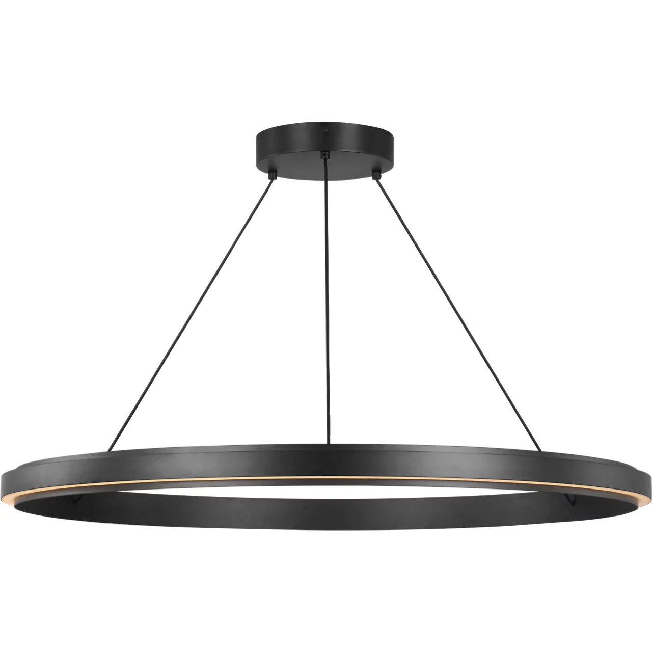 Aro LED 36 inch Midnight Black Chandelier Ceiling Light