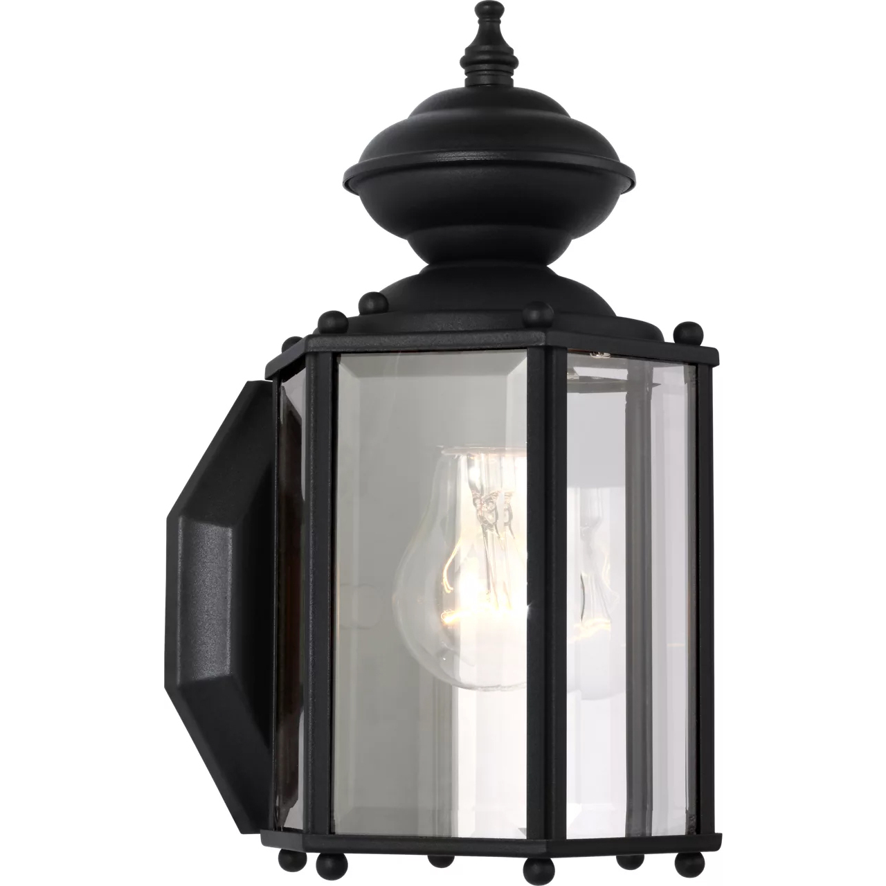 Classico 1 Light 10.5 inch Black Outdoor Wall Lantern, Small