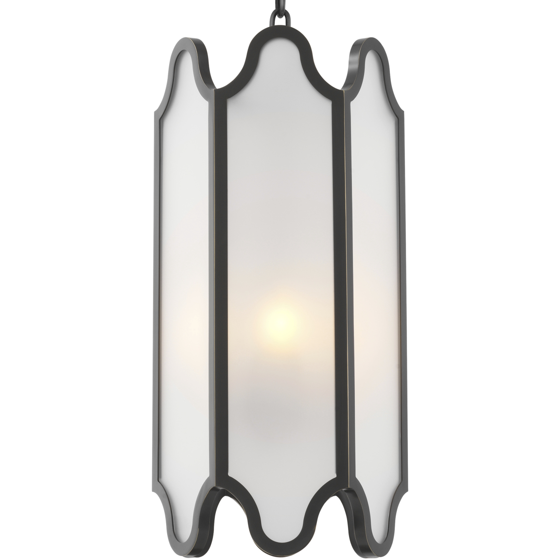 Rockefeller 3 Light 10.24 inch Bronze and White Glass Pendant Ceiling Light
