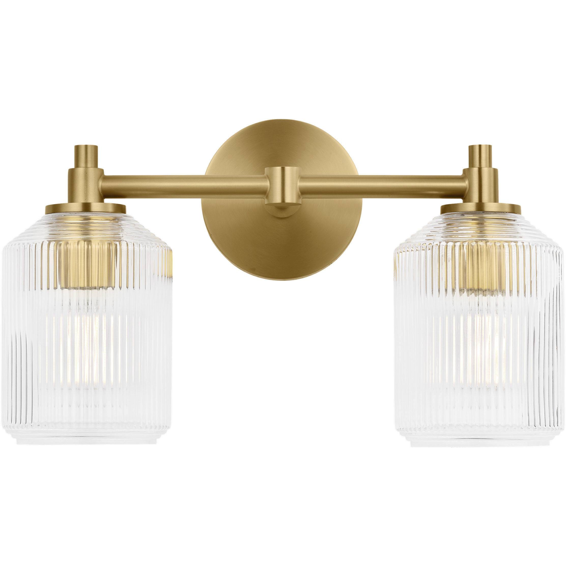 C&M by Chapman & Myers Barstow 2 Light 15 inch Burnished Brass Bath Vanity Wall Light