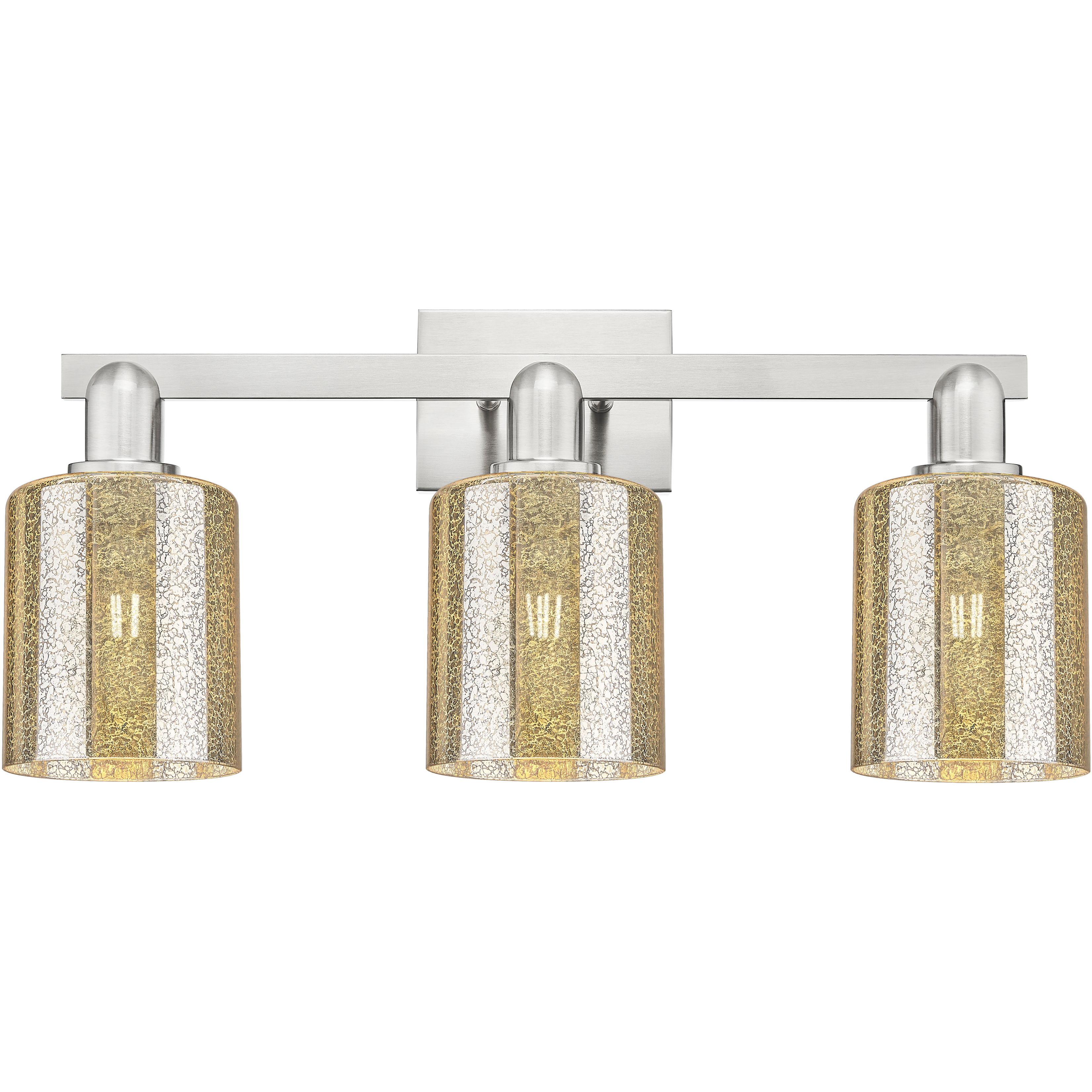 Arcadia Cobbleskill 3 Light 24 inch Brushed Satin Nickel Bath Vanity Light Wall Light in Mercury