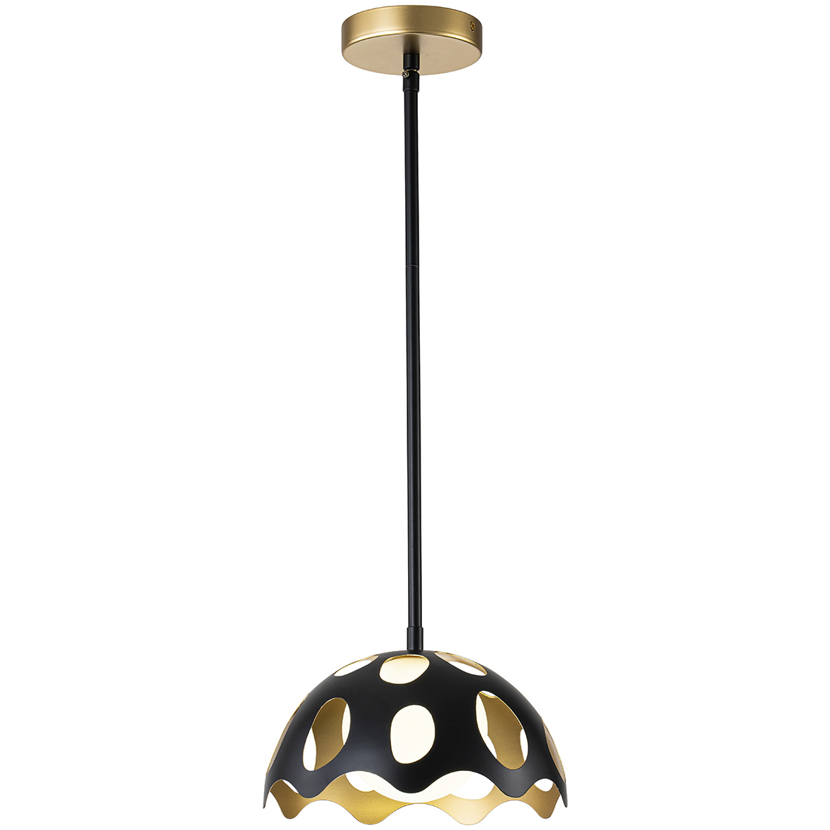 Pebbles 1 Light 10 inch Black Mini Pendant Ceiling Light