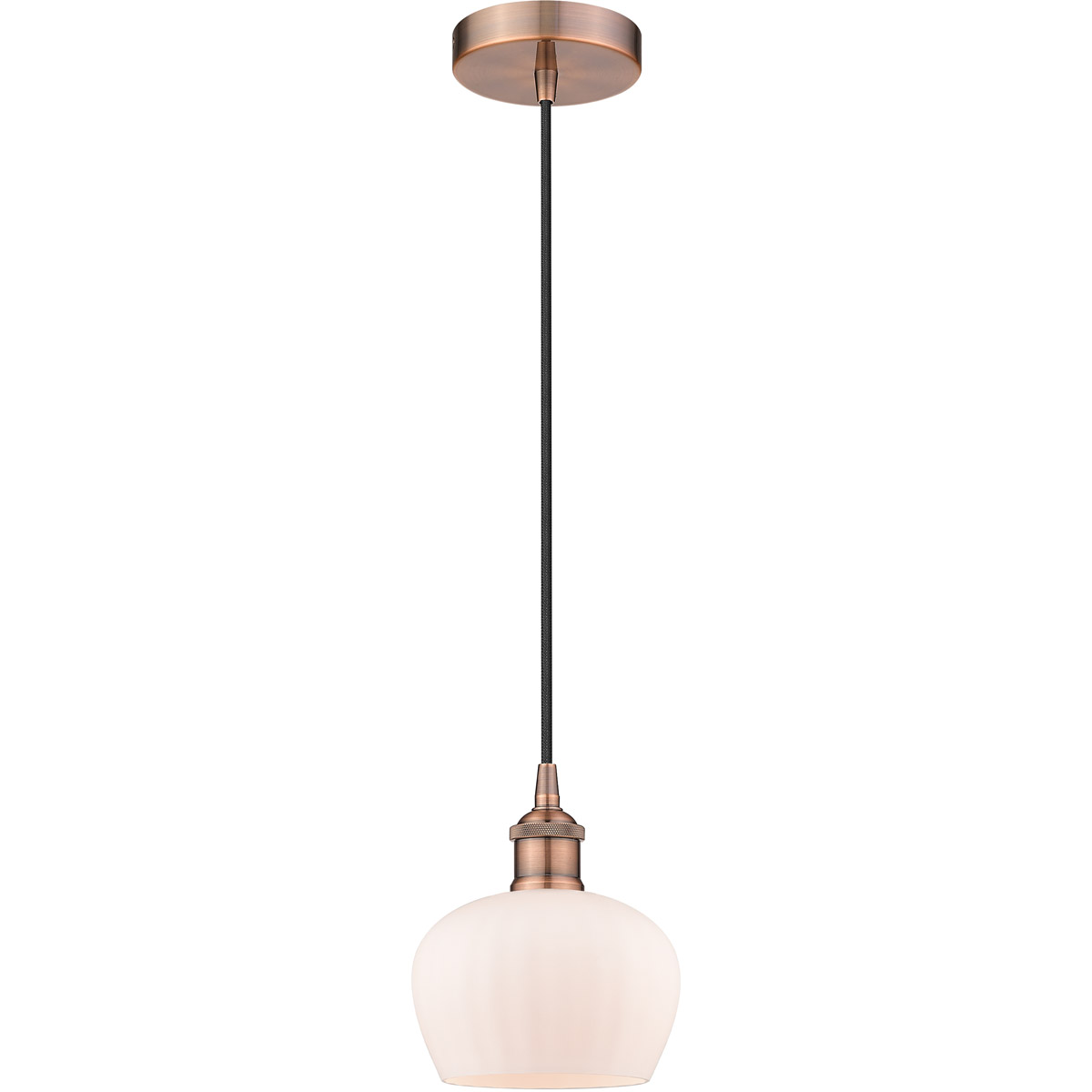 Edison Fenton LED 7 inch Antique Copper Mini Pendant Ceiling Light