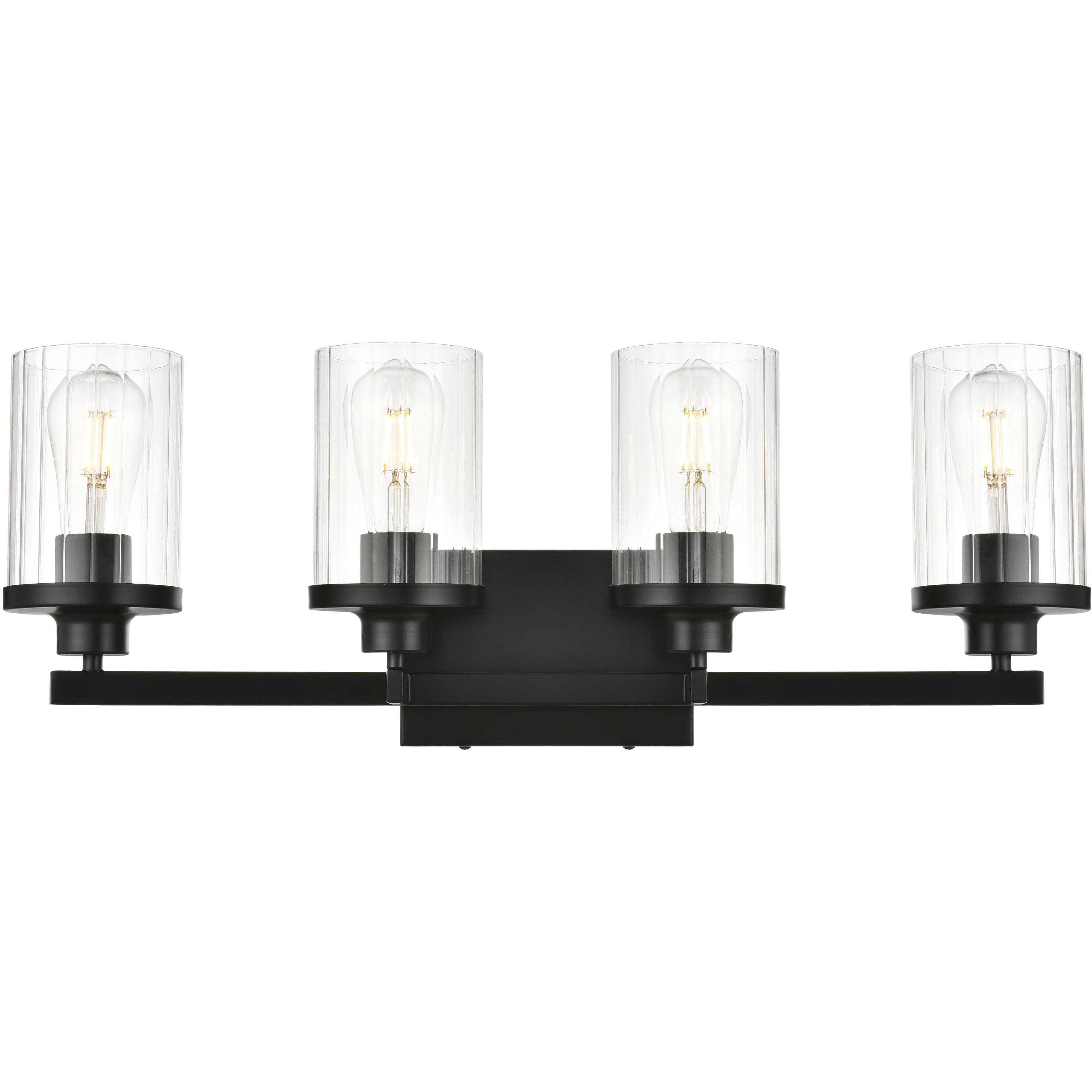 Saanvi 4 Light 25 inch Black Bath Sconce Wall Light