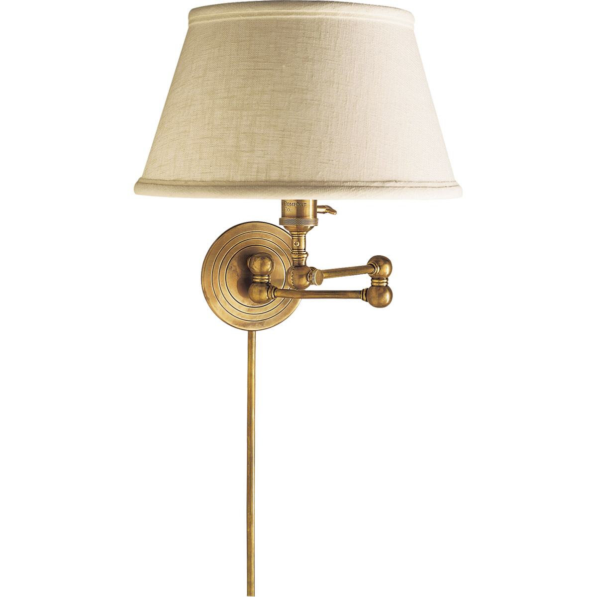 Chapman & Myers Boston2 18.5 inch 60 watt Hand-Rubbed Antique Brass Swing Arm Wall Light