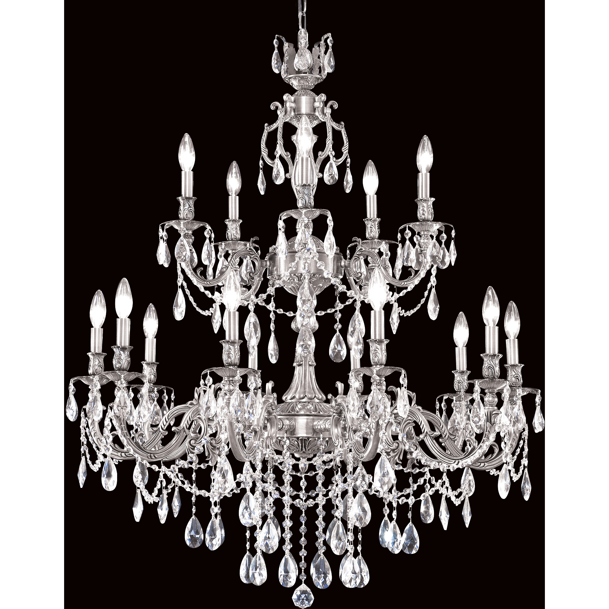 Brindisi 15 Light 36 inch Silver Chandelier Ceiling Light
