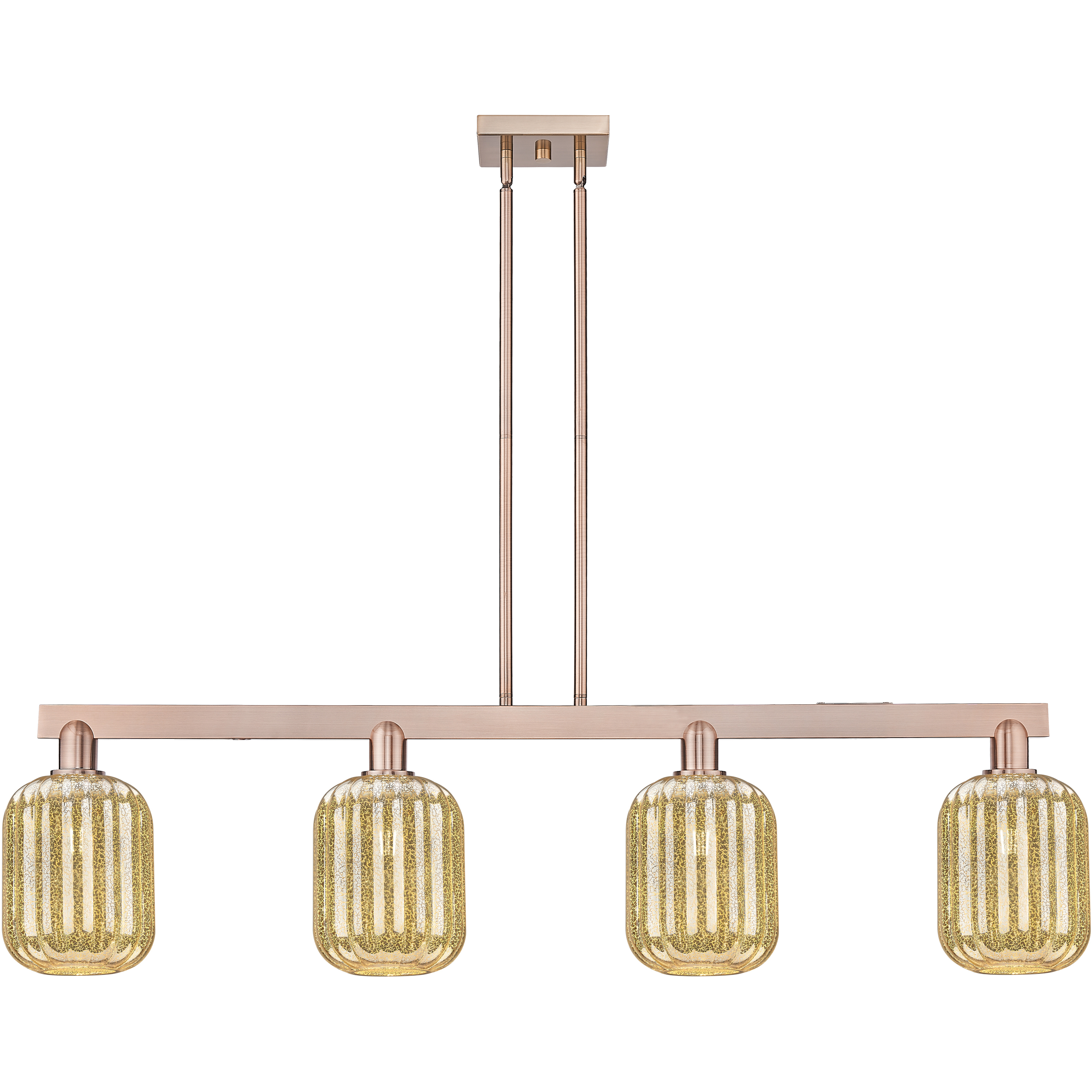 Preston Island Light Ceiling Light in Antique Copper, Mercury Glass