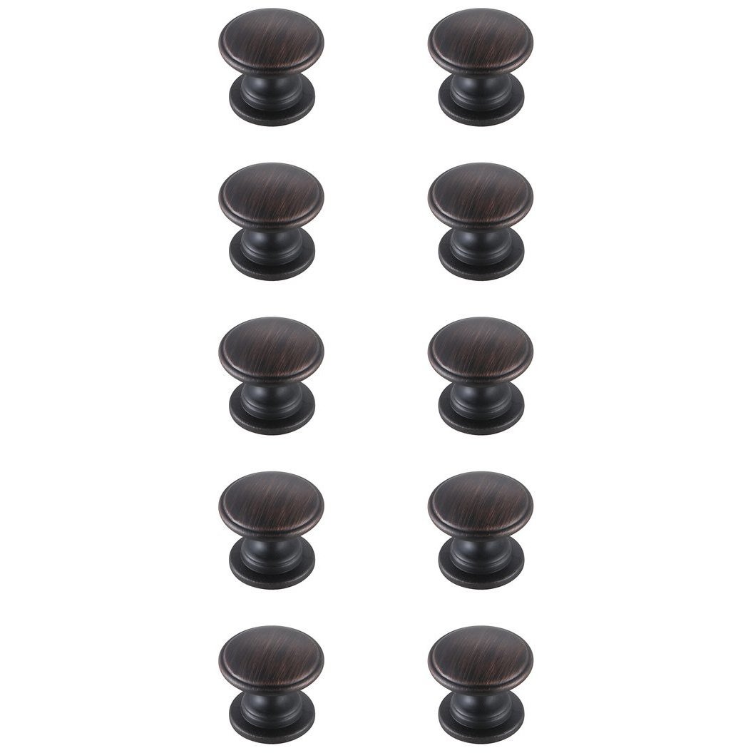 Kaid Oil-Rubbed Bronze Hardware Cabinet Knob, Set of 10