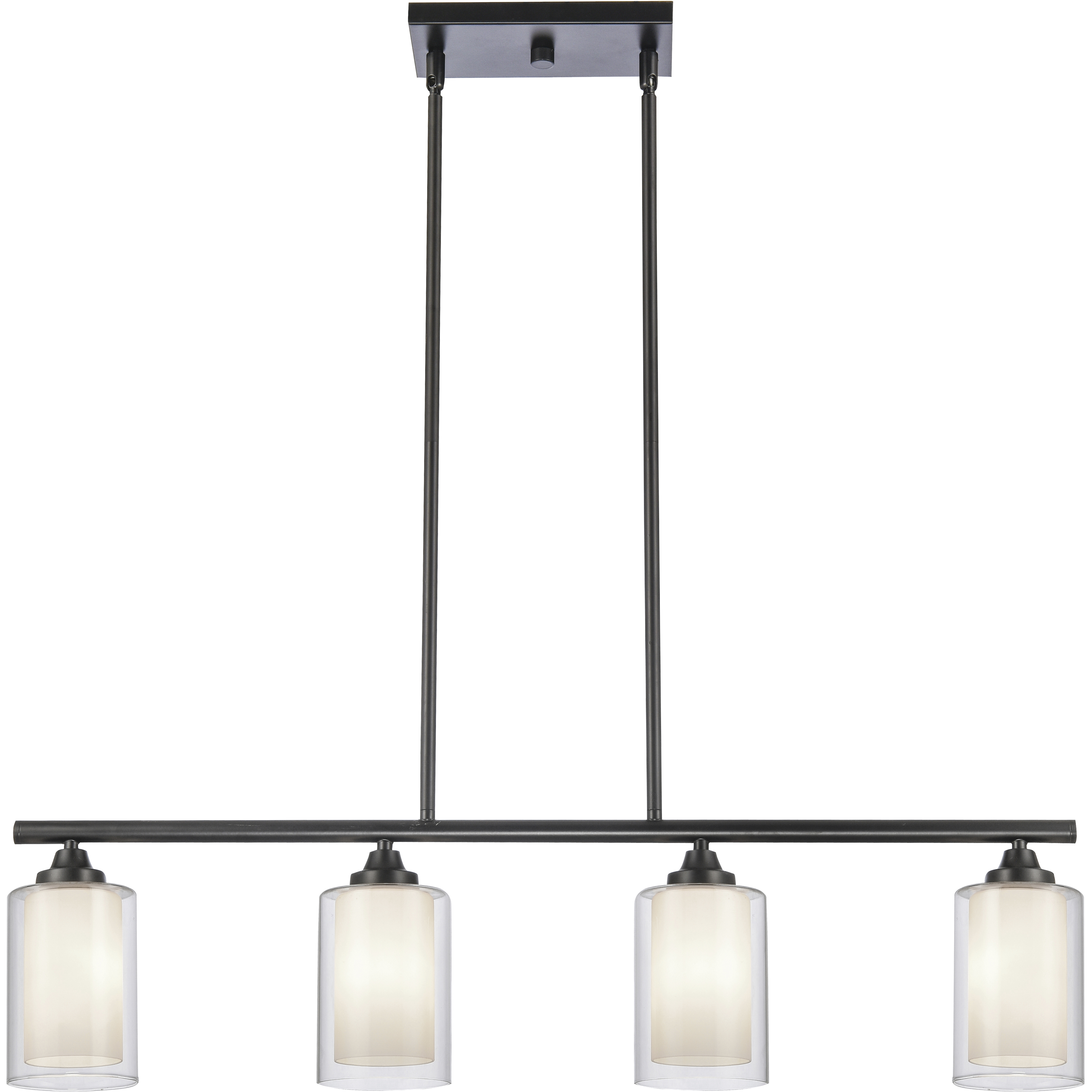 Auralume Fairbank LED 33.63 inch Matte Black Island Light Ceiling Light