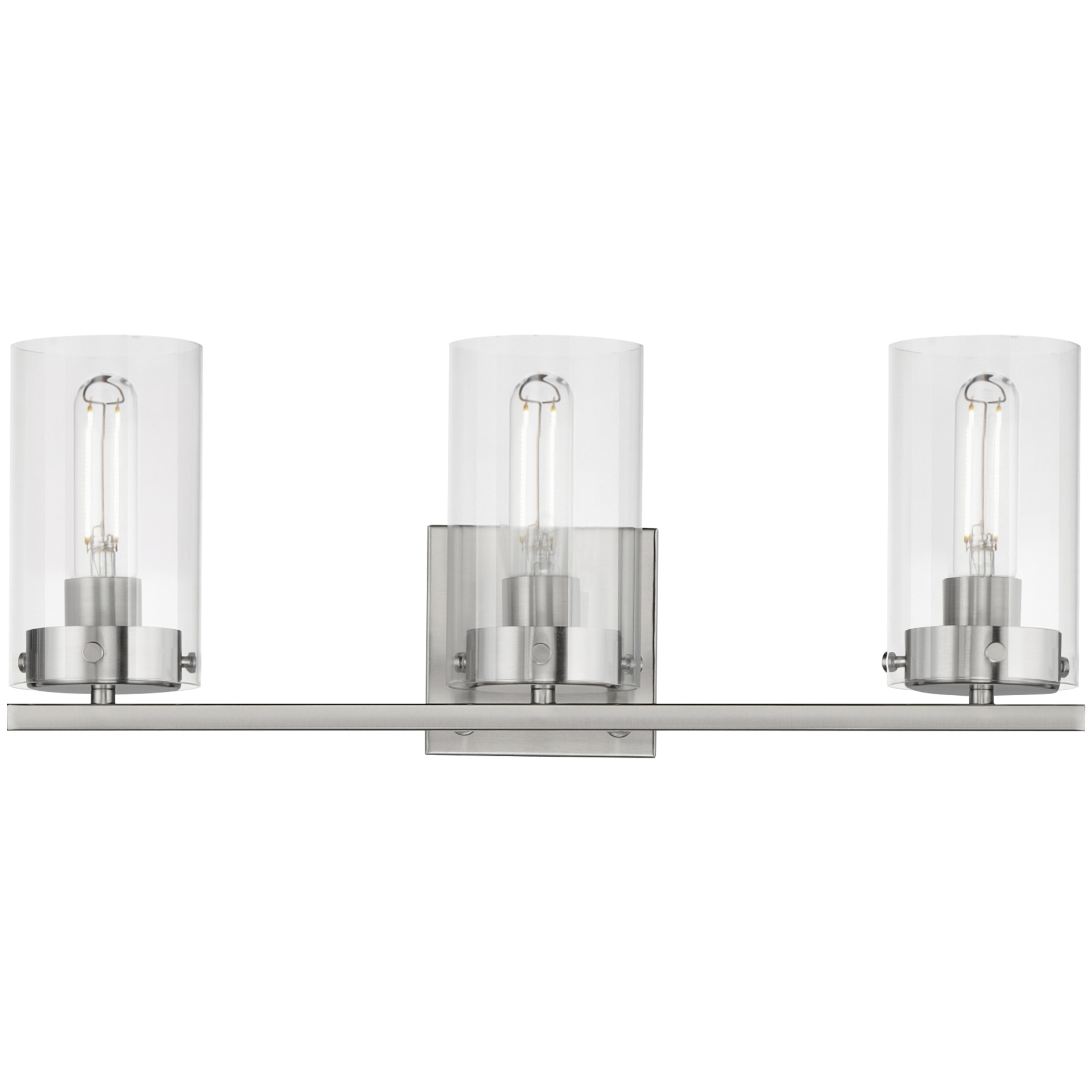 Pinn 3 Light 20.75 inch Satin Nickel Bath Vanity Wall Light
