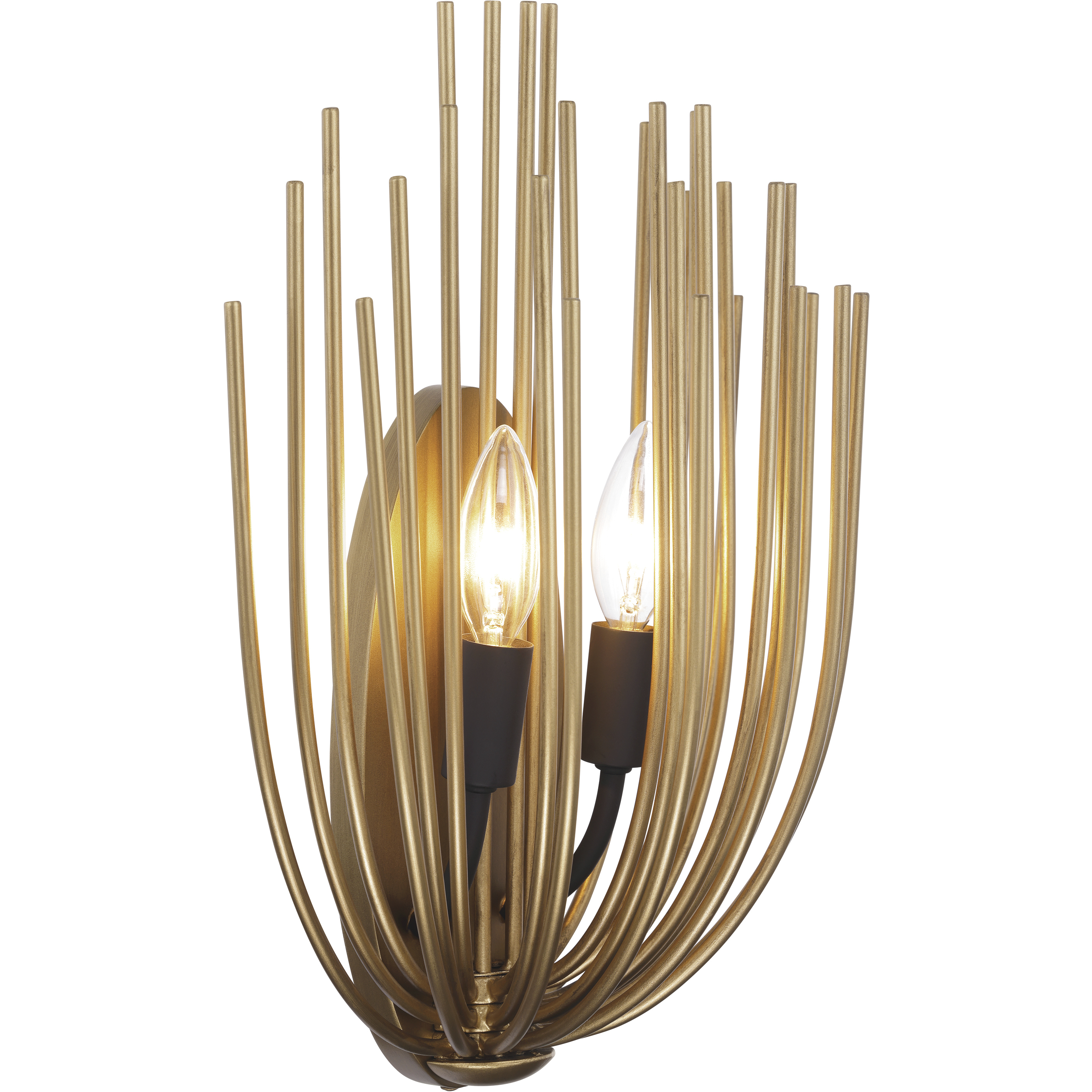 Florenza 2 Light 10.25 inch Legacy Brass and Dark Matte Black Wall Sconce Wall Light