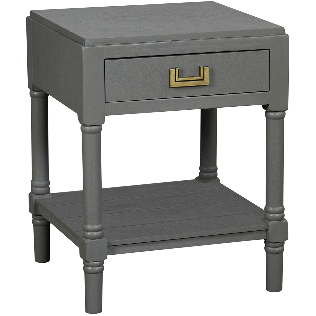 Samantha 20 X 15.75 inch Carbon Gray and Antique Gold Accent Table