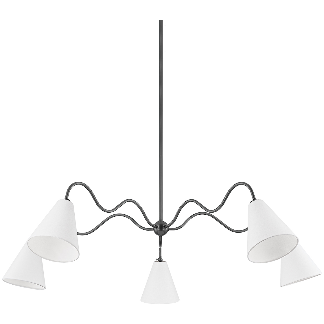 Onda 5 Light 63 inch Old Bronze Chandelier Ceiling Light