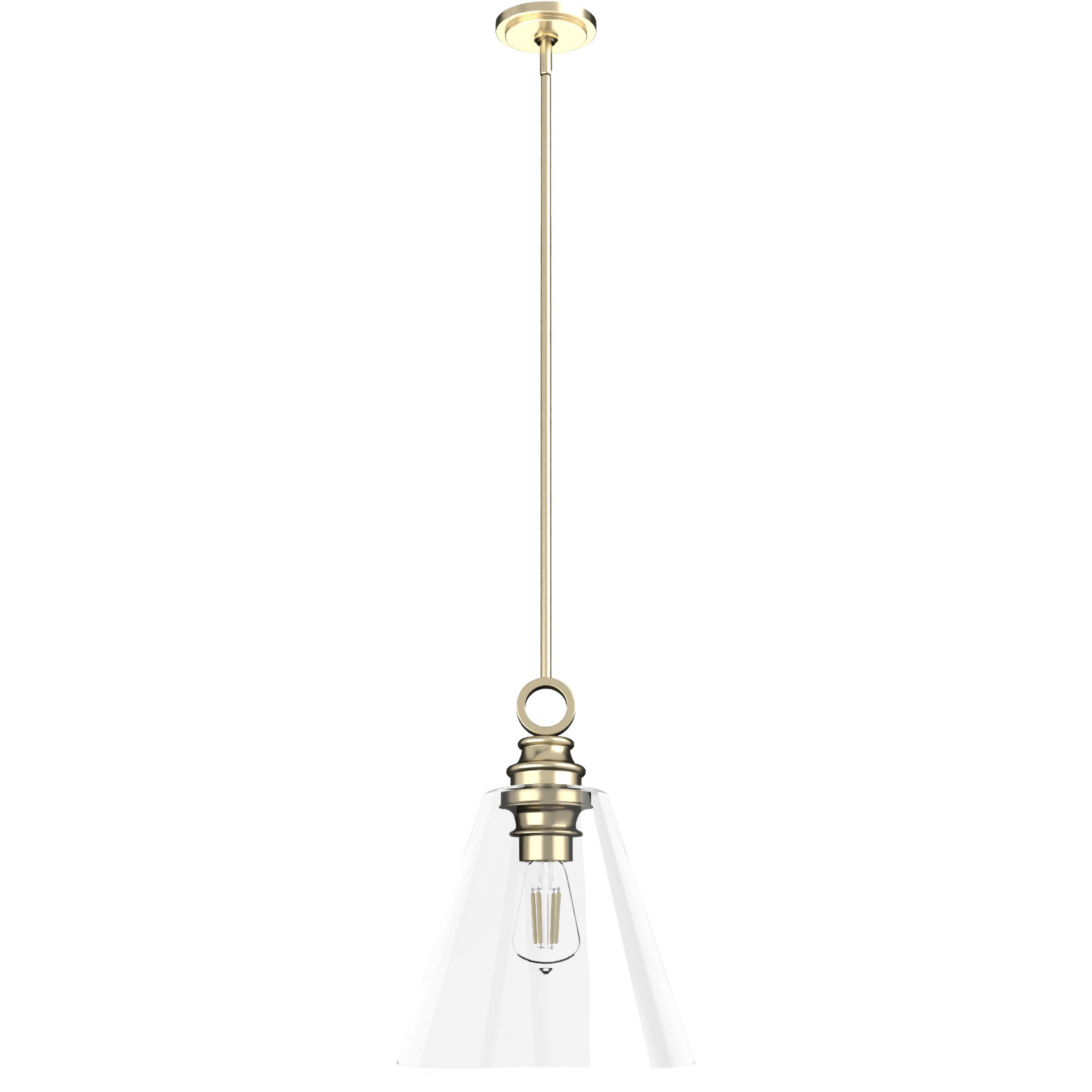 Klein 1 Light 14.25 inch Alturas Gold Pendant Ceiling Light