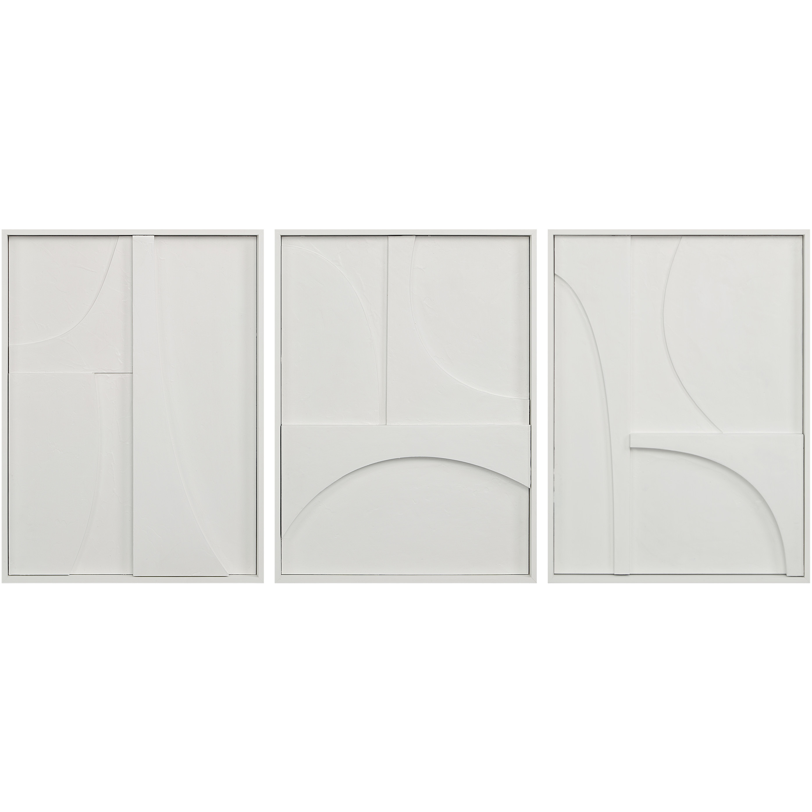 Marsh Matte White Wall Decor, Set of 3