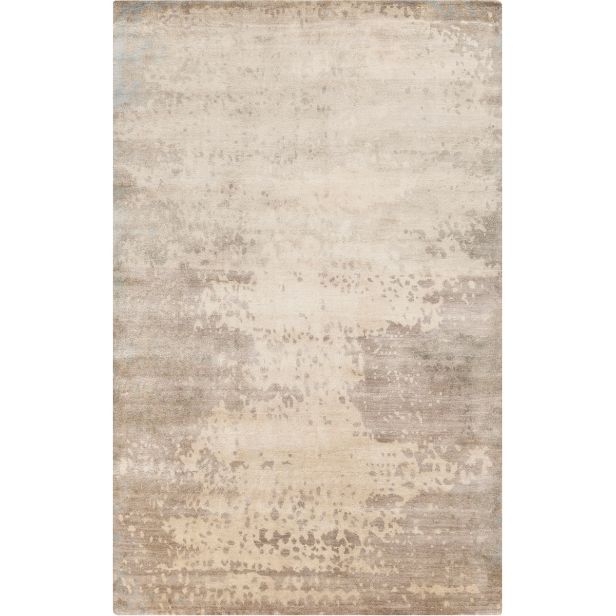 Slice of Nature 36 X 24 inch Cream/Taupe/Medium Gray/Beige/Light Gray Rugs, Viscose and Wool