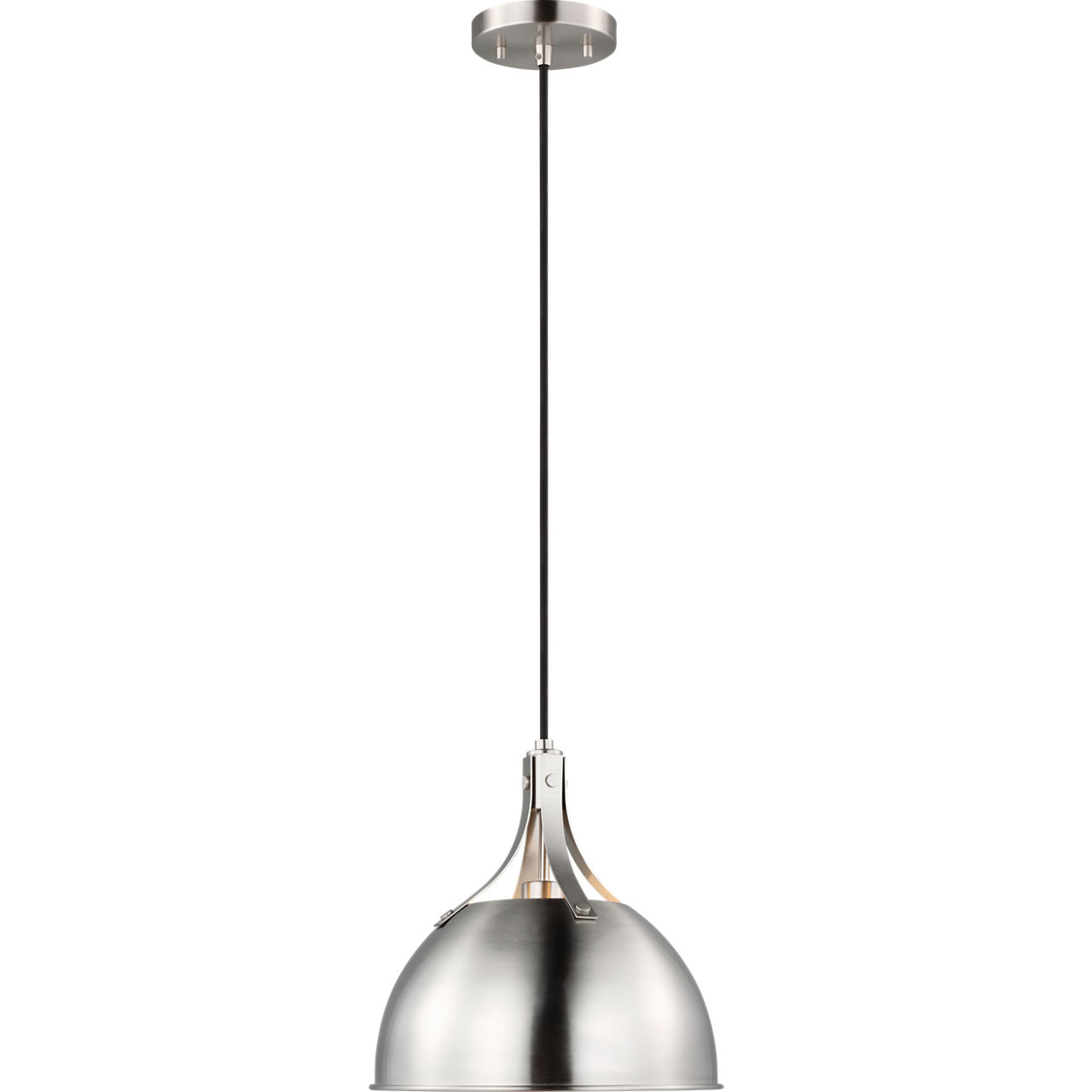 Rockland 1 Light 11.75 inch Brushed Nickel Pendant Ceiling Light