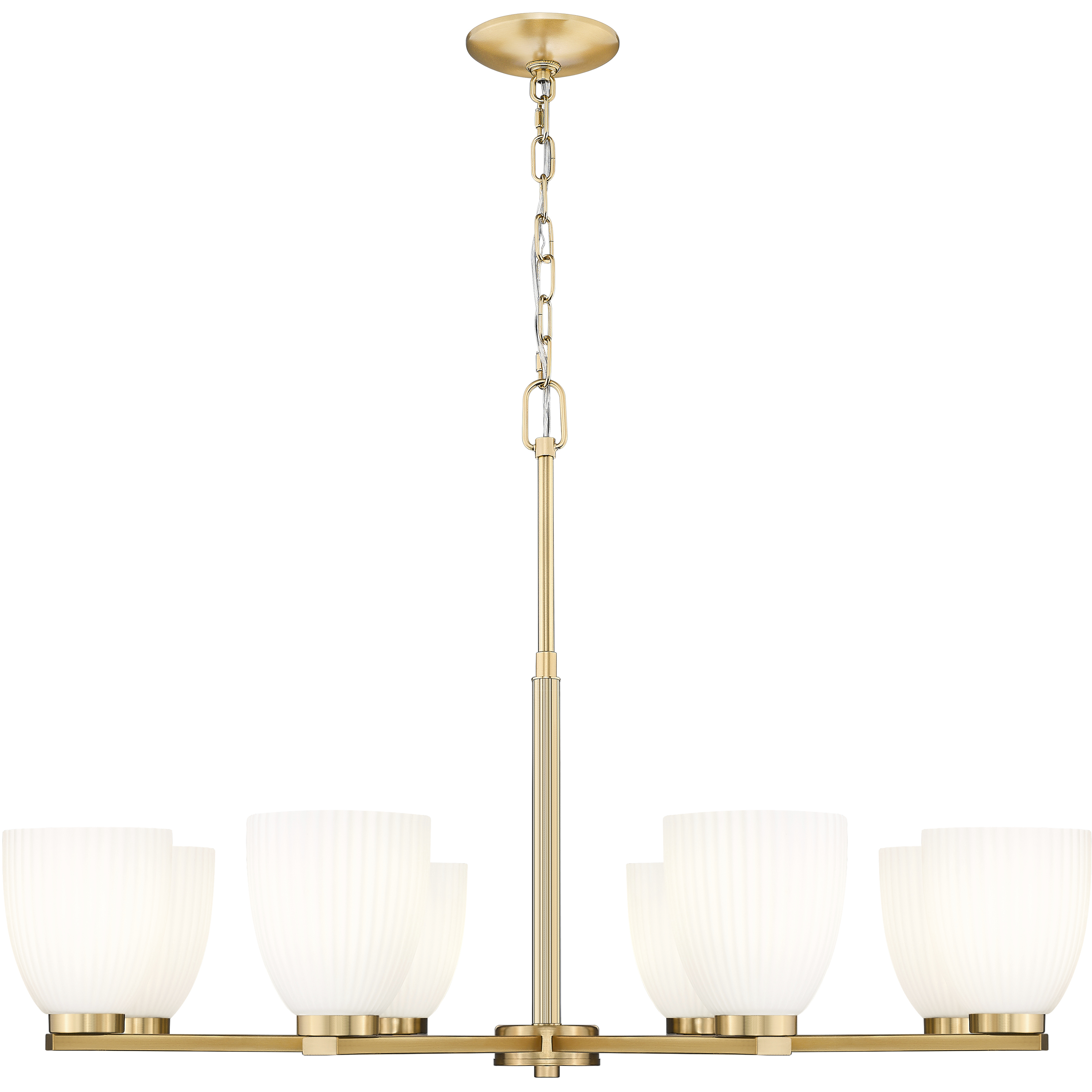 Naya 8 Light 33.25 inch Modern Gold Chandelier Ceiling Light