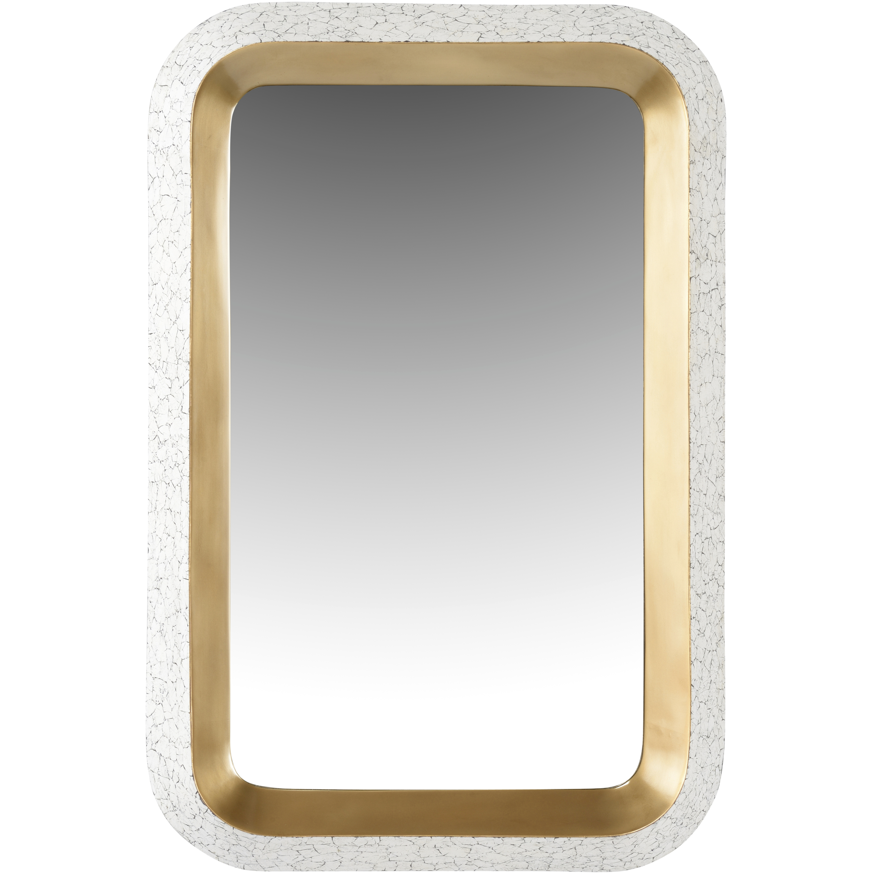 Isn't She Lovely 42 X 28 inch White/Cream and Gold Mirror