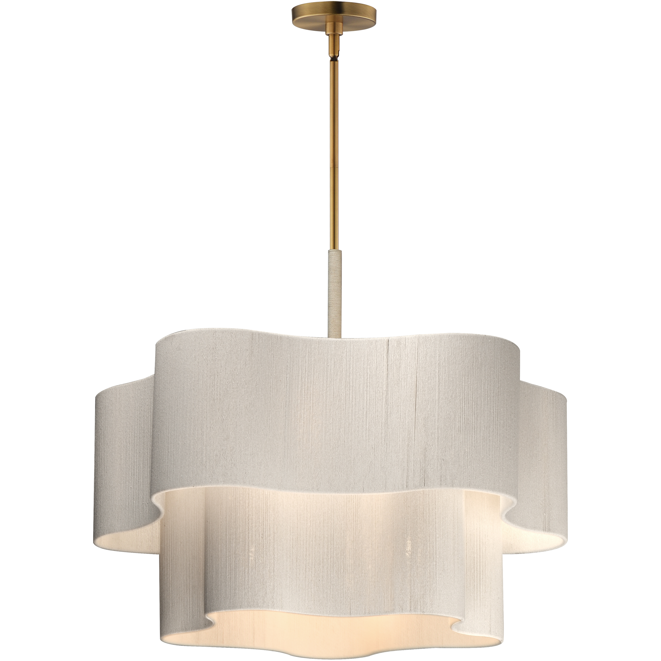 Corsica 6 Light 34 inch Natural Aged Brass Multi-Light Pendant Ceiling Light