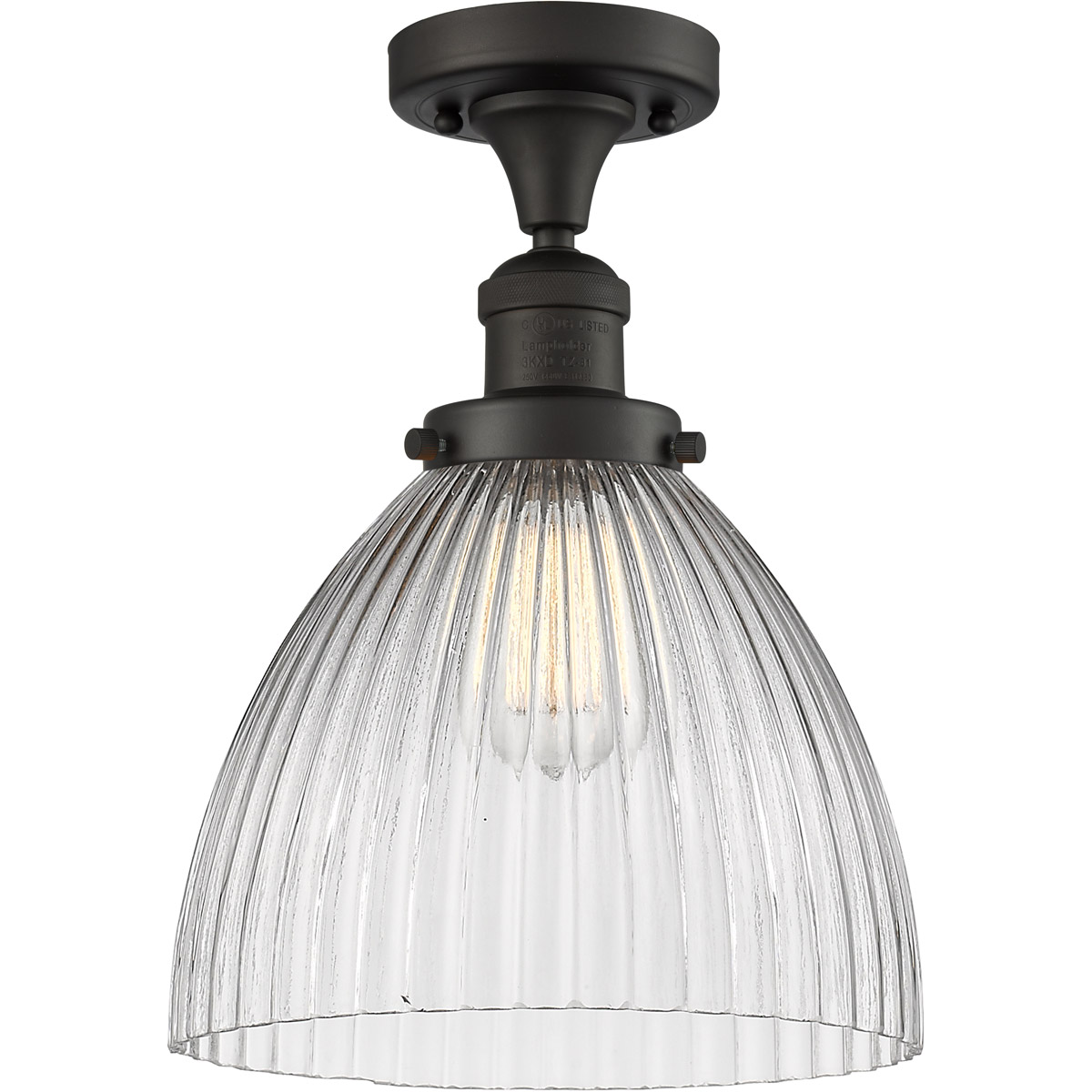 Franklin Restoration Seneca Falls 1 Light 10 inch Oil Rubbed Bronze Semi-Flush Mount Ceiling Light, Franklin Restoration