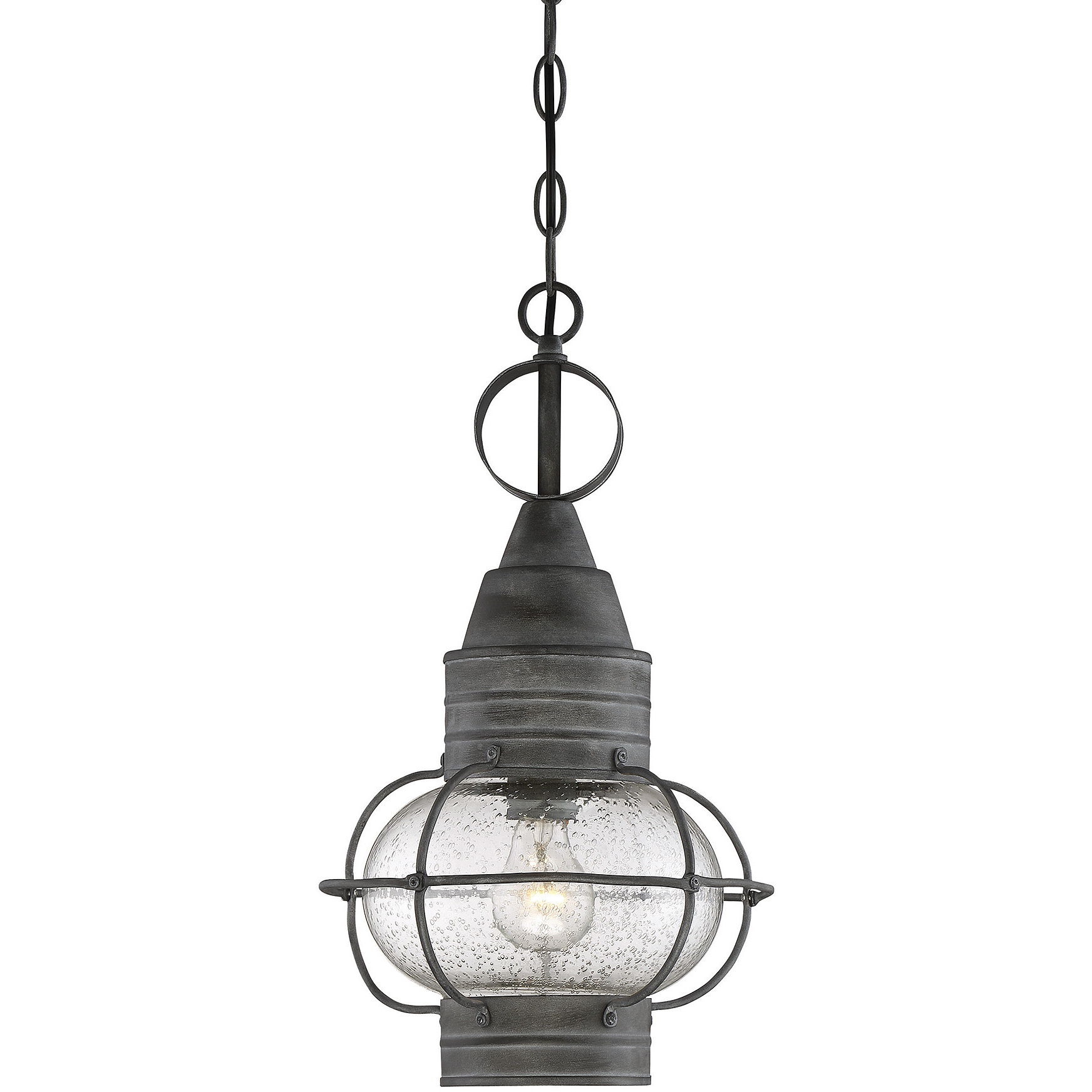 Enfield 1 Light 9.75 inch Oxidized Black Outdoor Hanging Lantern