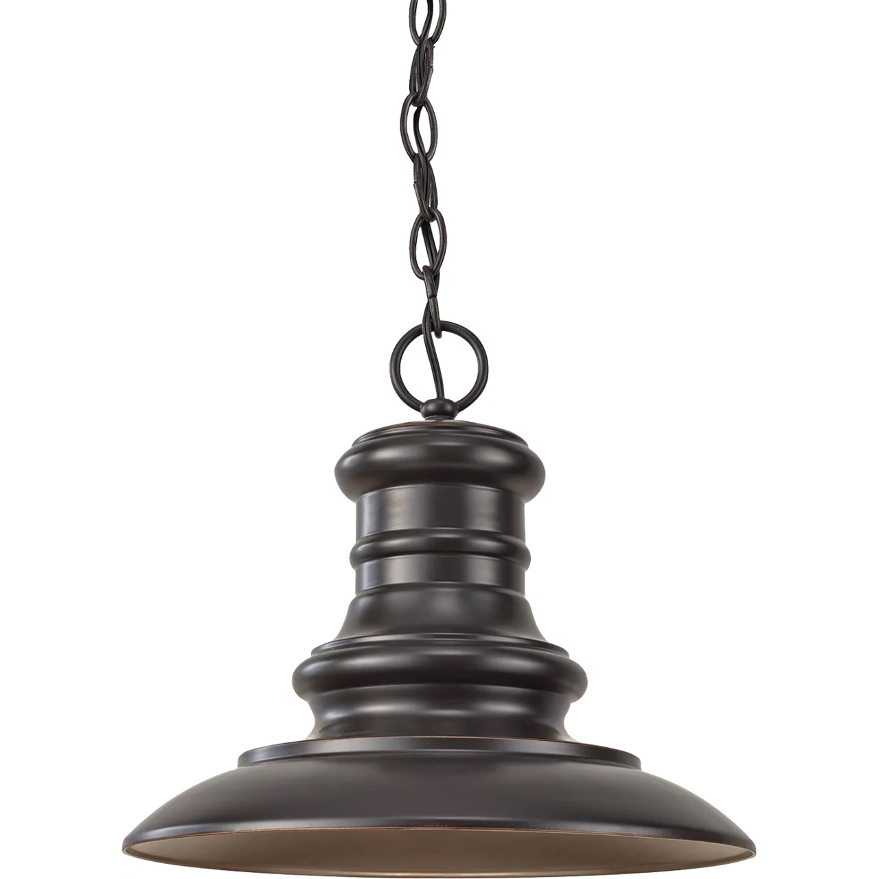 Redding Station 1 Light 12 inch Restoration Bronze Outdoor Pendant