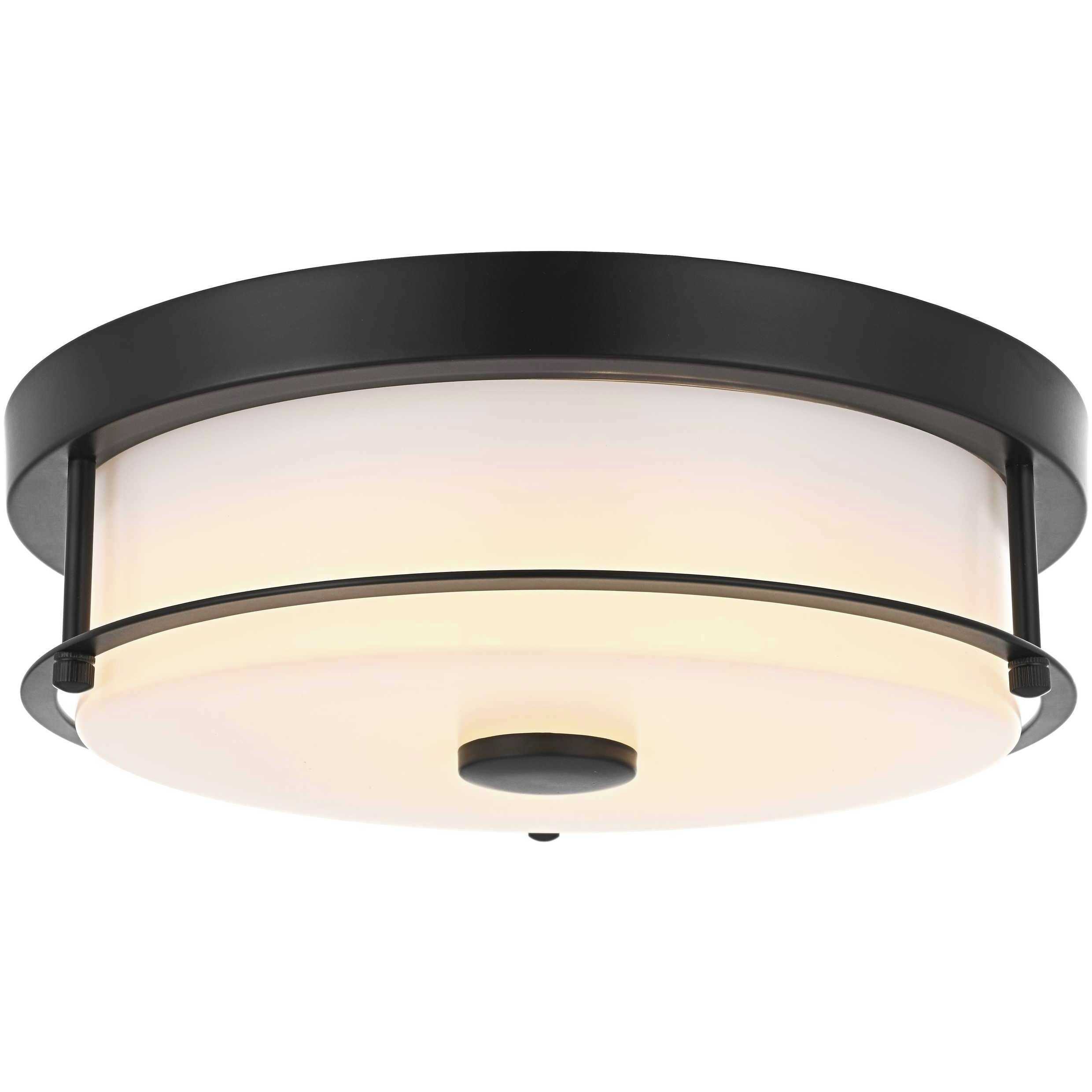 Kolson 1 Light 12 inch Black Flush Mount Ceiling Light