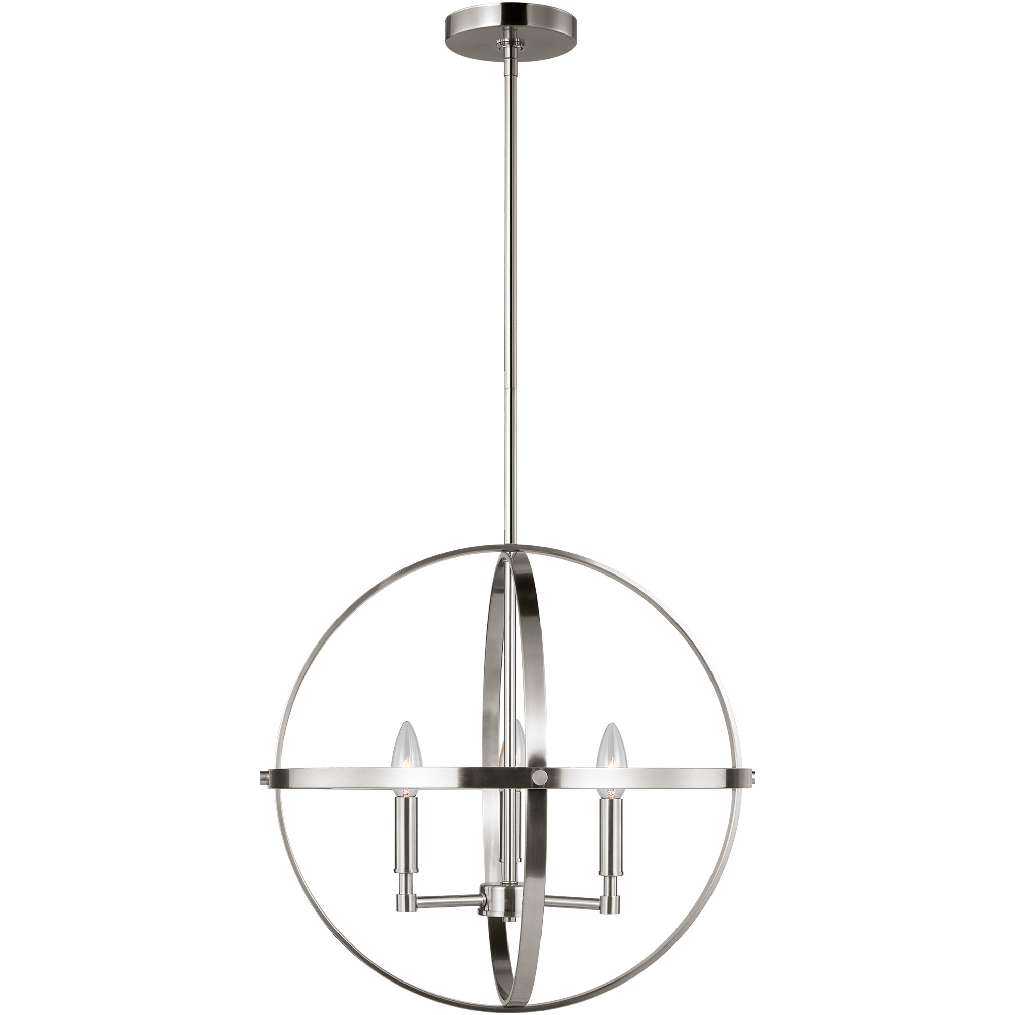 Exmoore 3 Light 19 inch Brushed Nickel Pendant Ceiling Light