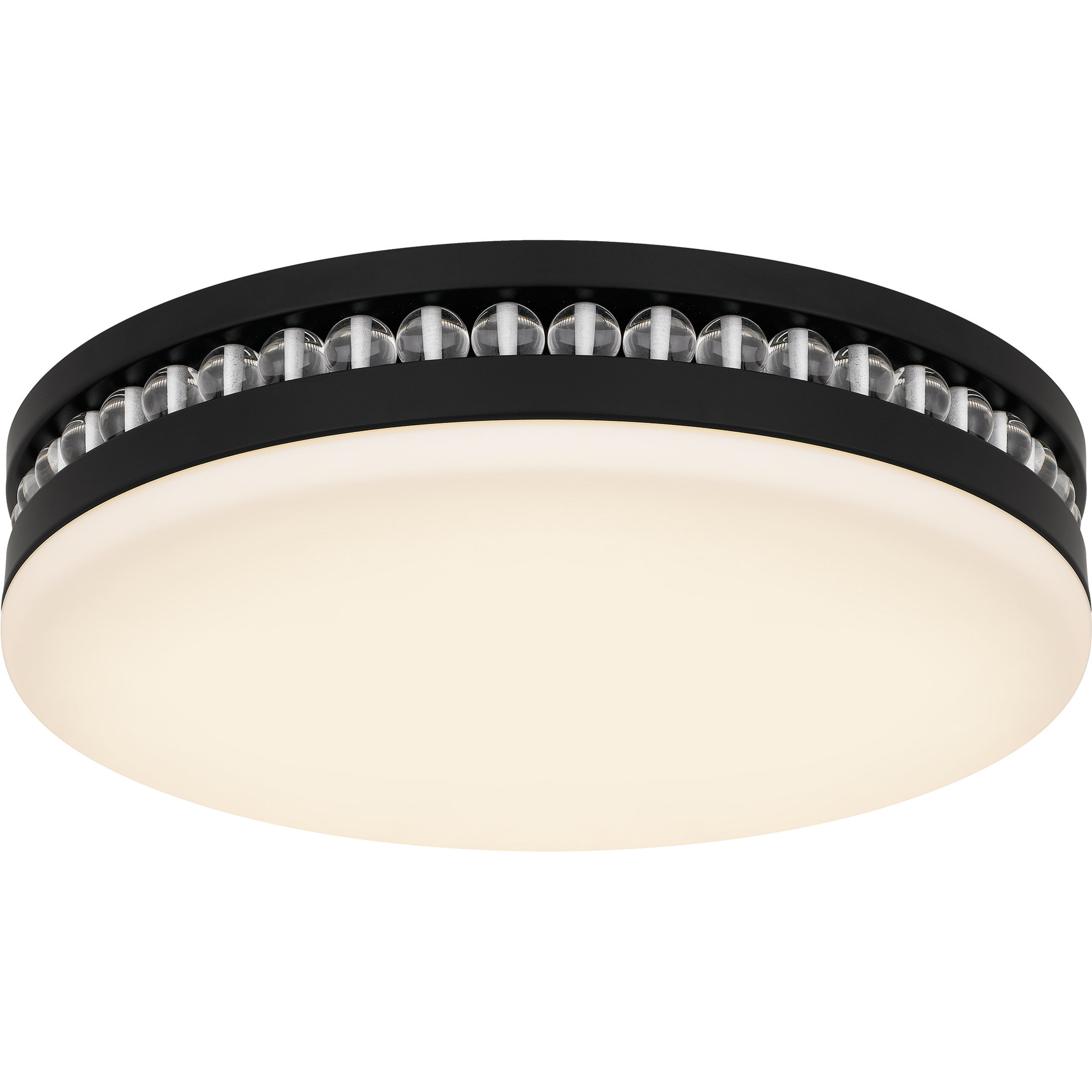 Carey LED 16 inch Matte Black Flush Mount Ceiling Light, Medium